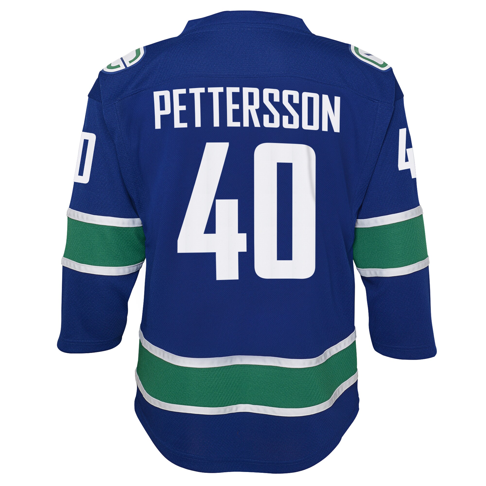 Elias Pettersson Vancouver Canucks Youth 2019/20 Home Replica Player Jersey - Royal - vstockx