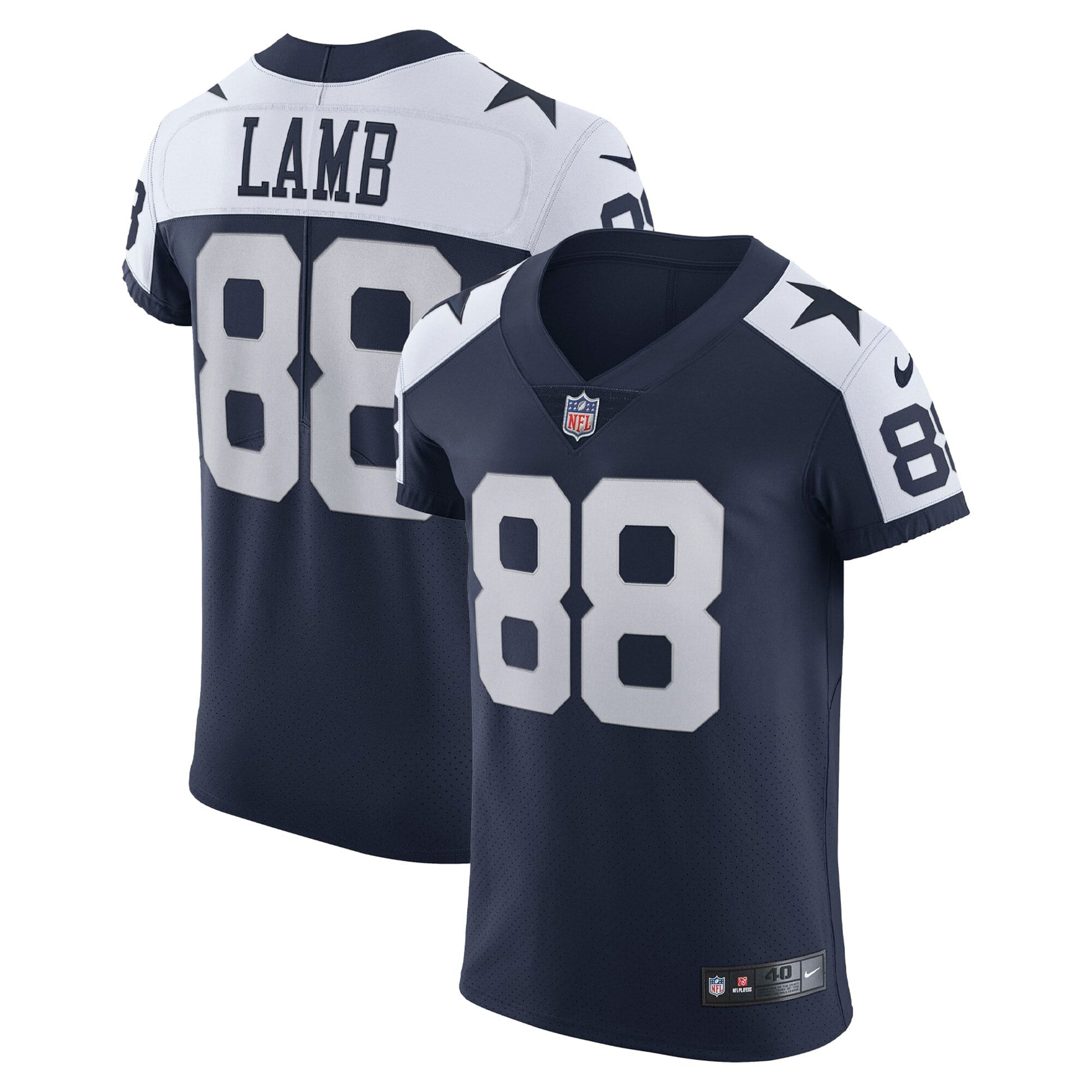 Men's Nike CeeDee Lamb Navy Dallas Cowboys Alternate Vapor Elite Jersey - vstockx