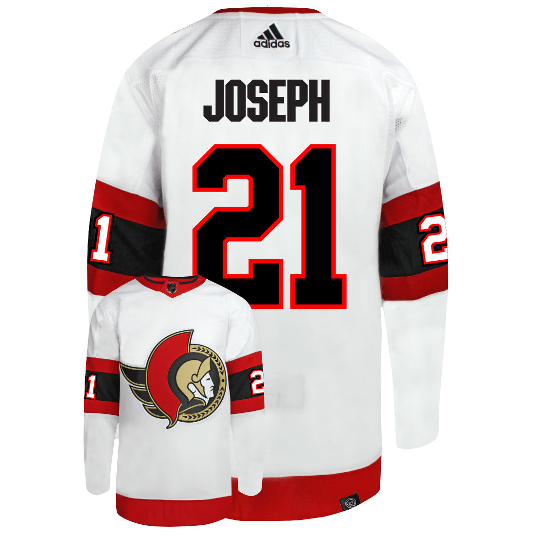 Mathieu Joseph Ottawa Senators Adidas Primegreen Authentic NHL Hockey Jersey - vstockx