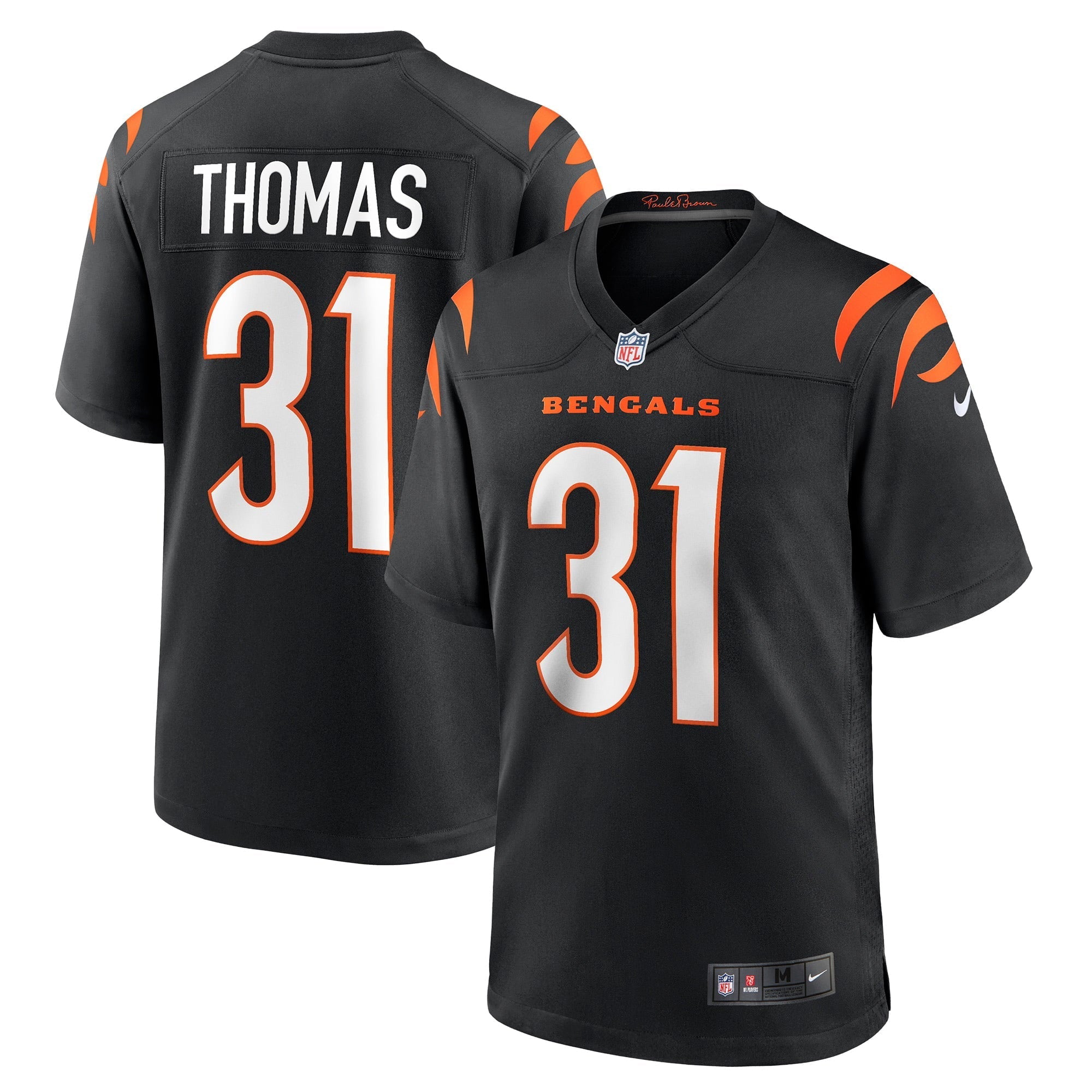 Men's Nike Michael Thomas Black Cincinnati Bengals Game Jersey - vstockx