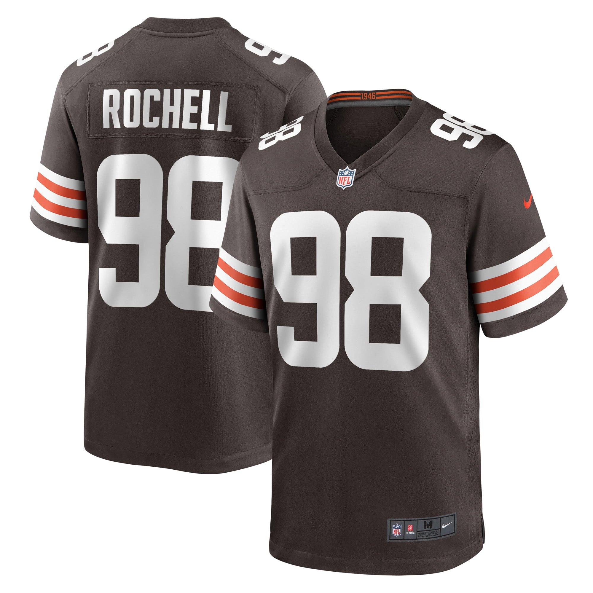 Men's Nike Isaac Rochell Brown Cleveland Browns Game Player Jersey - vstockx