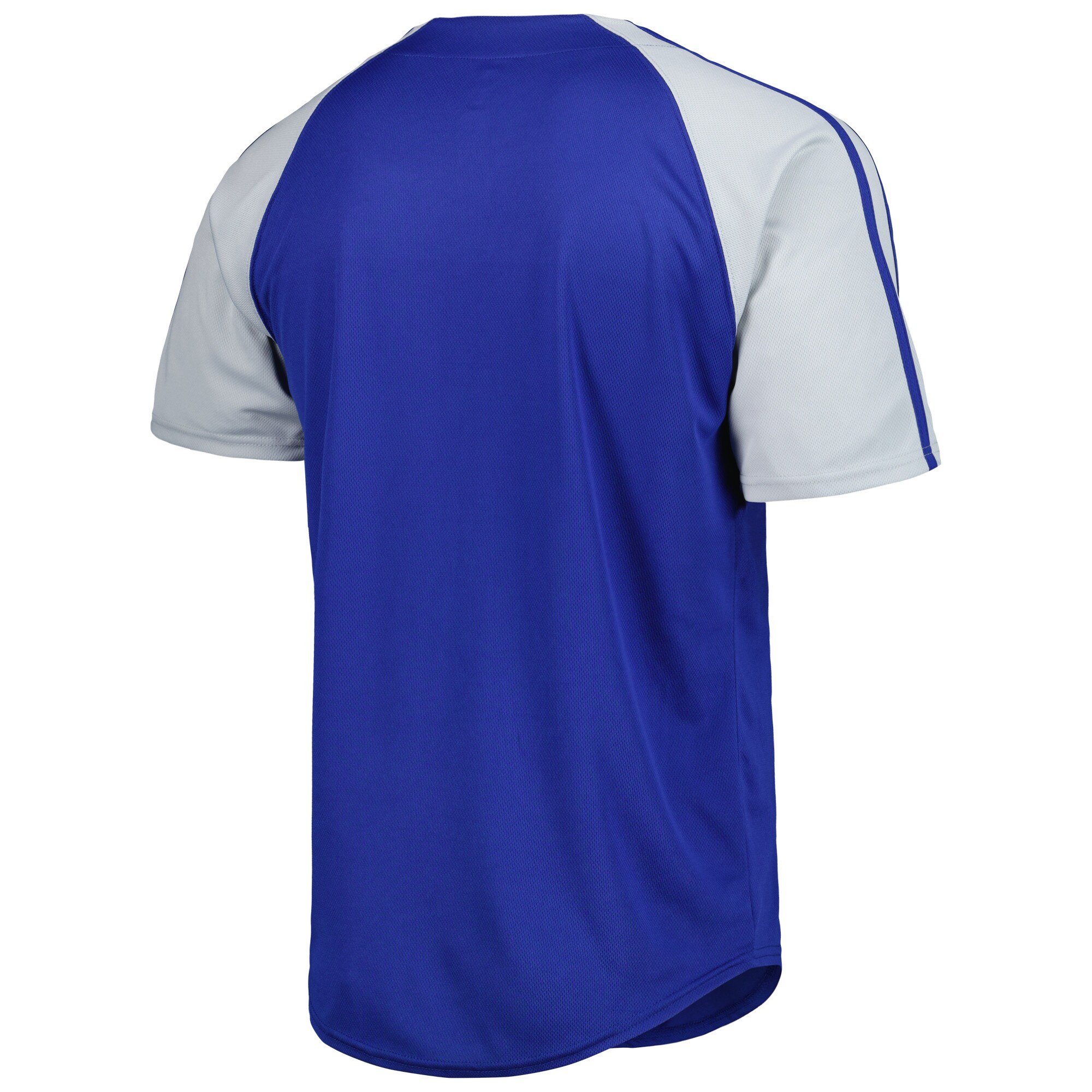 Los Angeles Dodgers Stitches Button-Down Raglan Fashion Jersey - Royal - vstockx