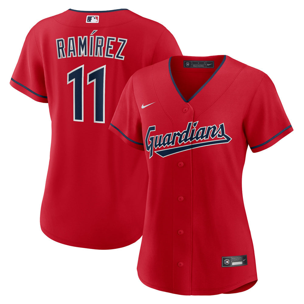 Women's Cleveland Guardians Jose Ramirez Alternate Player Jersey - Red - vstockx