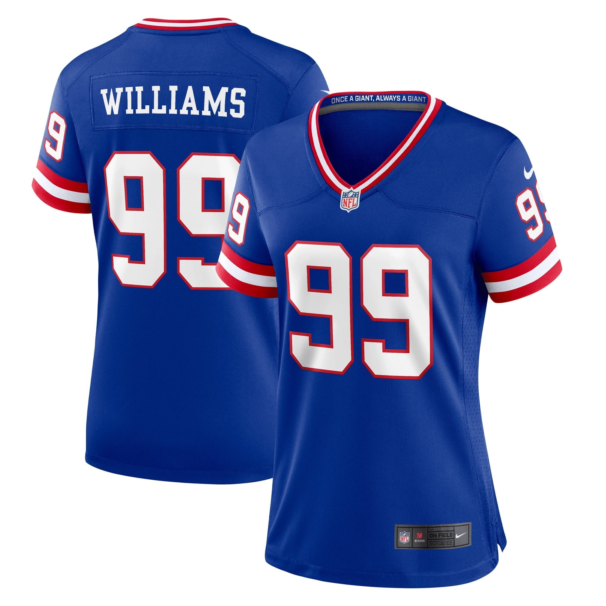Women's Nike Leonard Williams Royal New York Giants Classic Player Game Jersey - vstockx