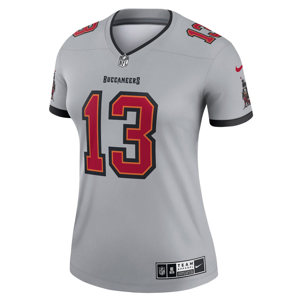 Women's Tampa Bay Buccaneers Mike Evans Inverted Legend Jersey Gray - vstockx