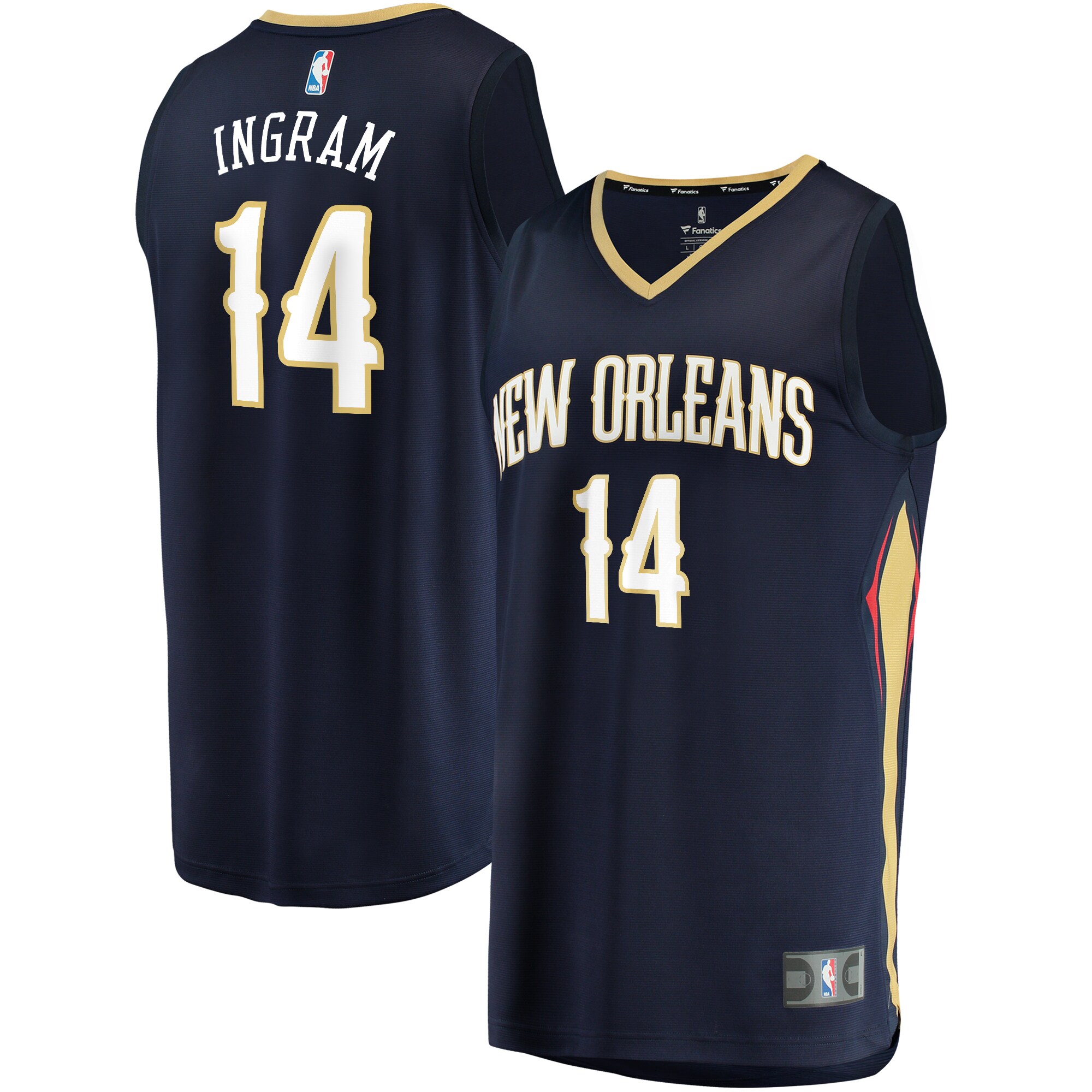 Brandon Ingram New Orleans Pelicans Fanatics Branded Fast Break Replica Jersey Navy - Icon Edition - vstockx