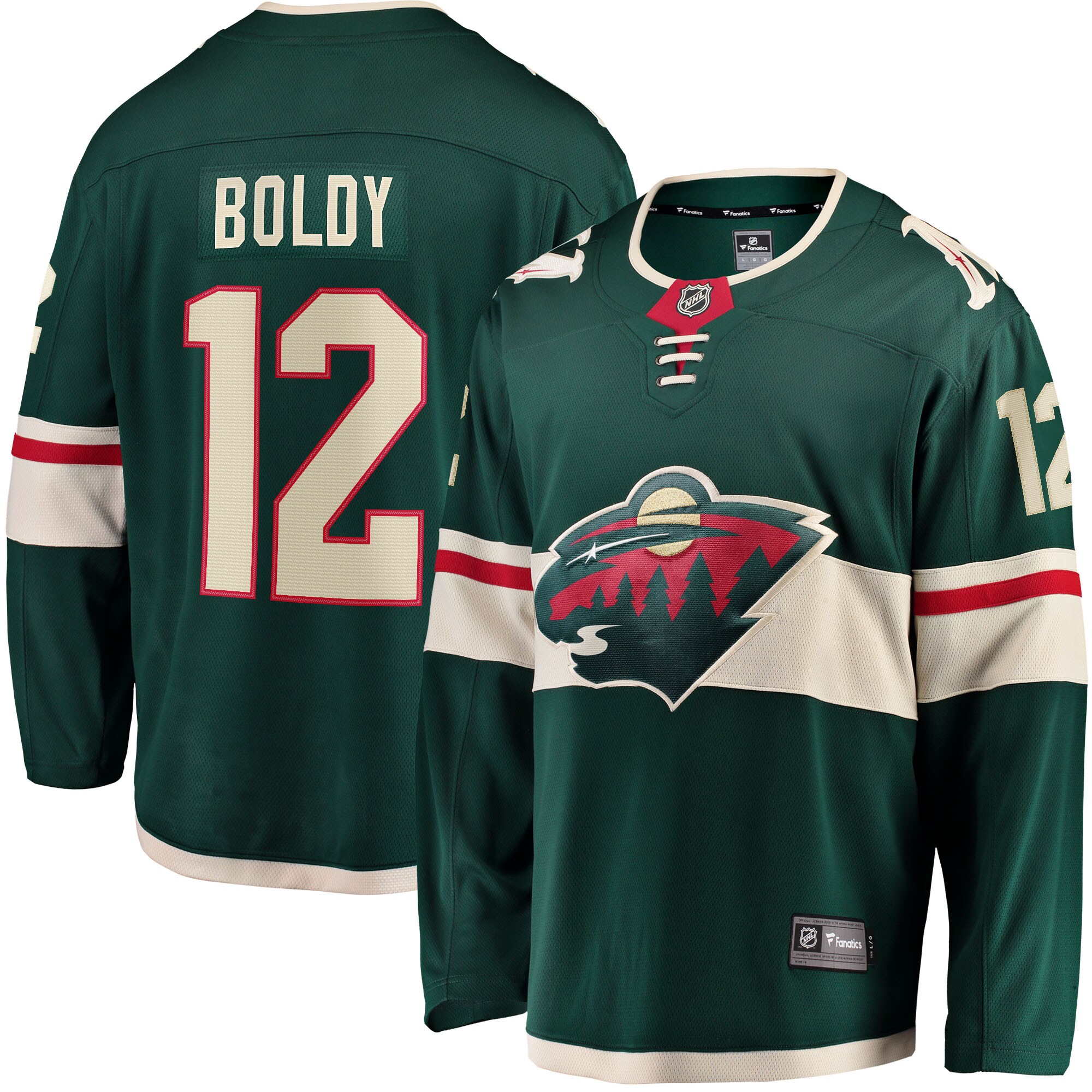 Matthew Boldy Minnesota Wild Fanatics Branded Home Breakaway Player Jersey - Green - vstockx