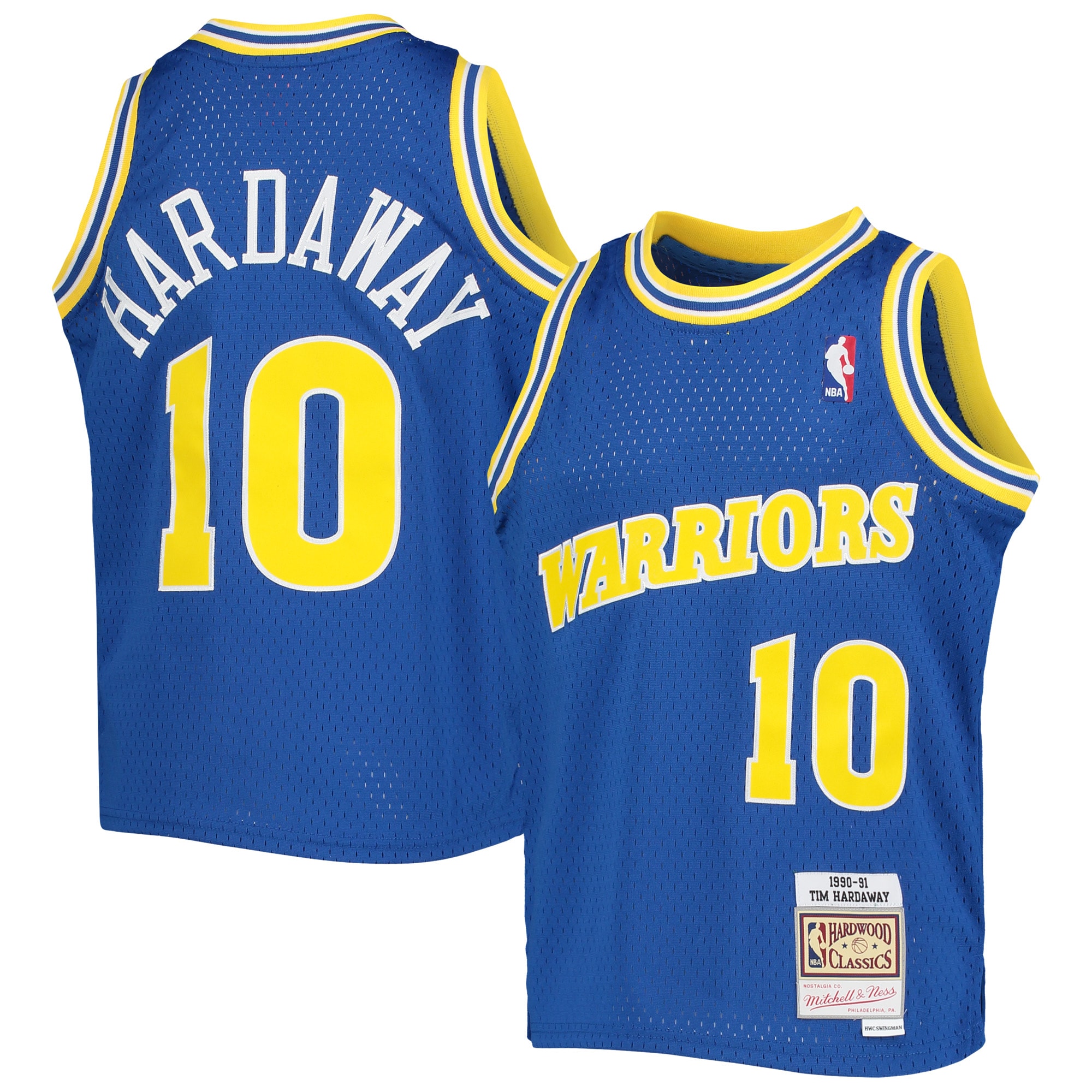 Tim Hardaway Golden State Warriors Mitchell & Ness Youth 1990/91 Hardwood Classics Swingman Jersey - Royal - vstockx