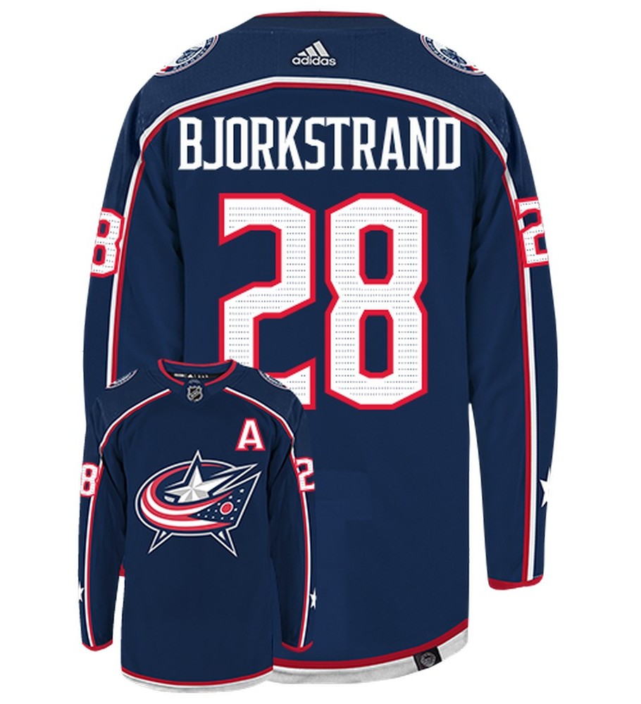 Oliver Bjorkstrand Columbus Blue Jackets Adidas Primegreen Authentic NHL Hockey Jersey - vstockx