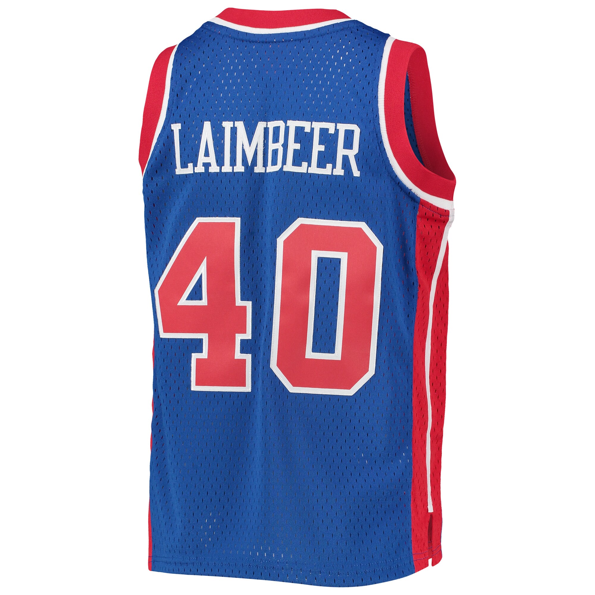 Bill Laimbeer Detroit Pistons Mitchell & Ness Youth 1988/89 Hardwood Classics Swingman Jersey - Blue - vstockx