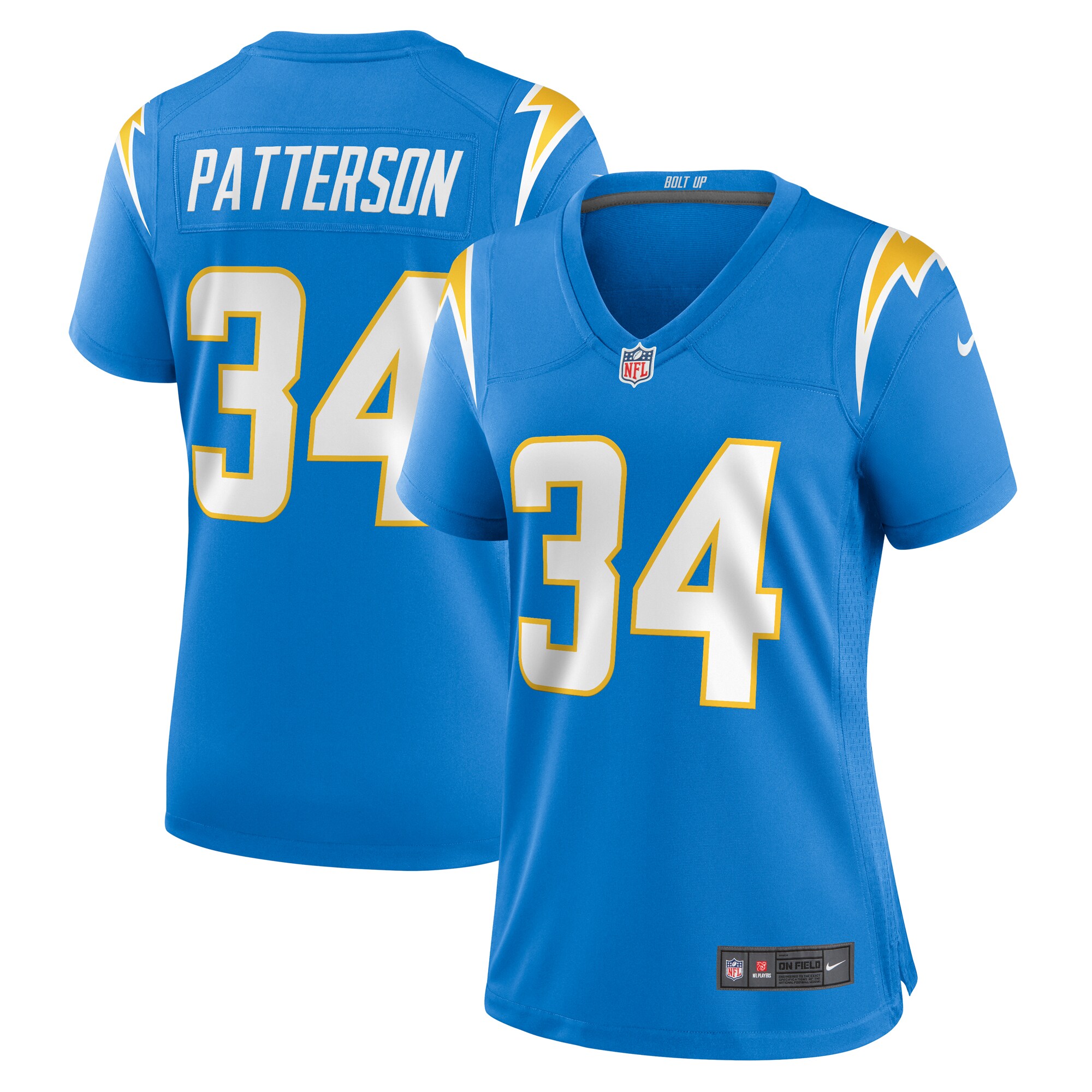 Jaret Patterson Los Angeles Chargers Nike Women's Team Game Jersey - Powder Blue - vstockx