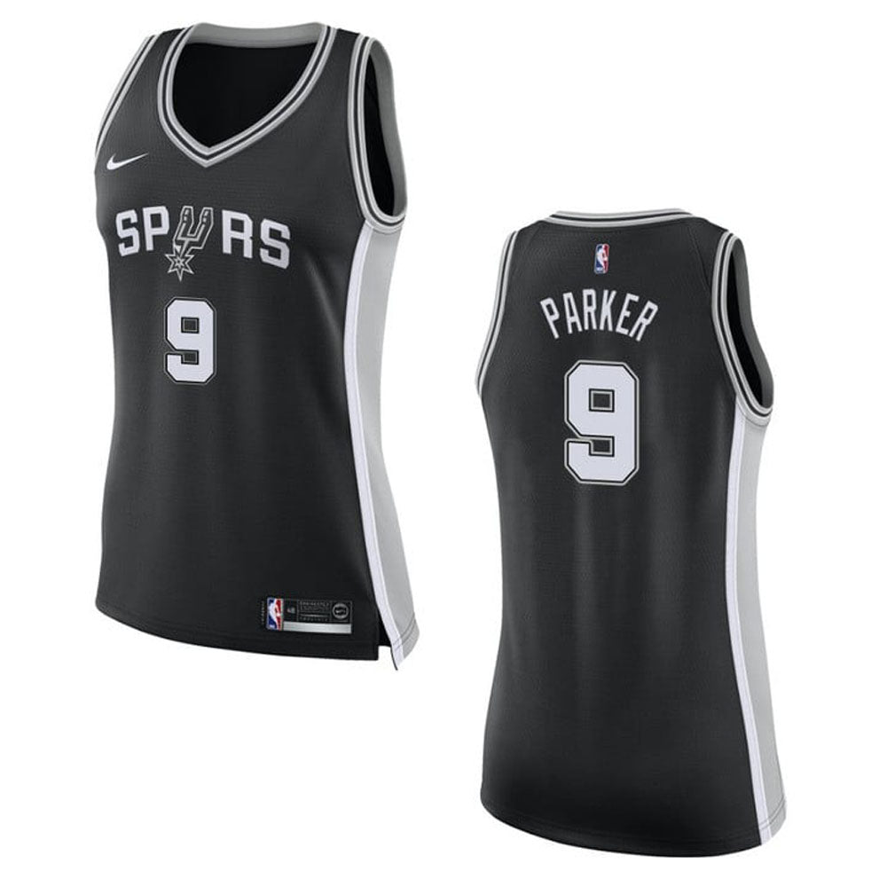 Women's San Antonio Spurs Tony Parker Icon Edition Jersey - Black - vstockx