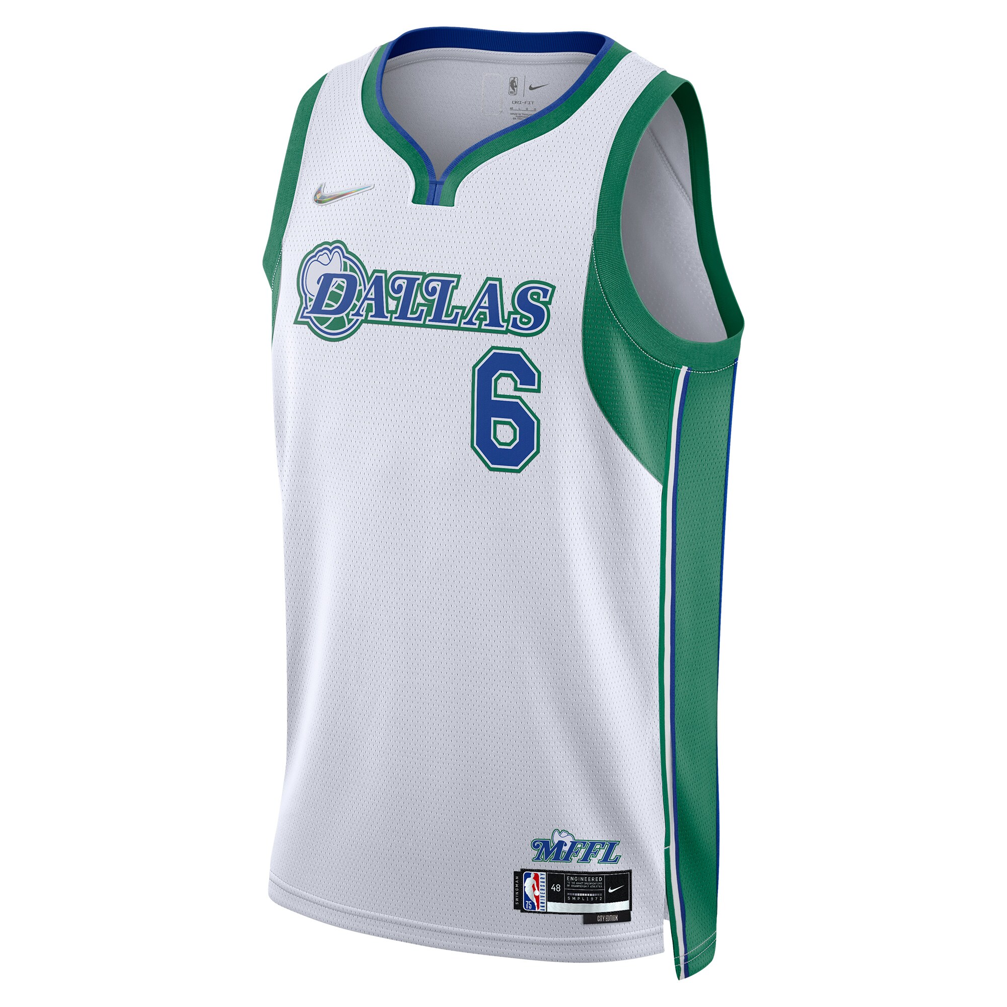 Kristaps Porzingis Dallas Mavericks Nike 2021/22 Swingman Jersey - City Edition - White - vstockx