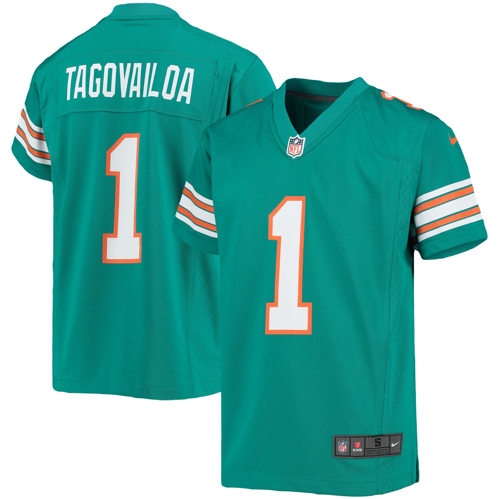 Tua Tagovailoa Miami Dolphins Nike Youth Game Jersey - Aqua - vstockx
