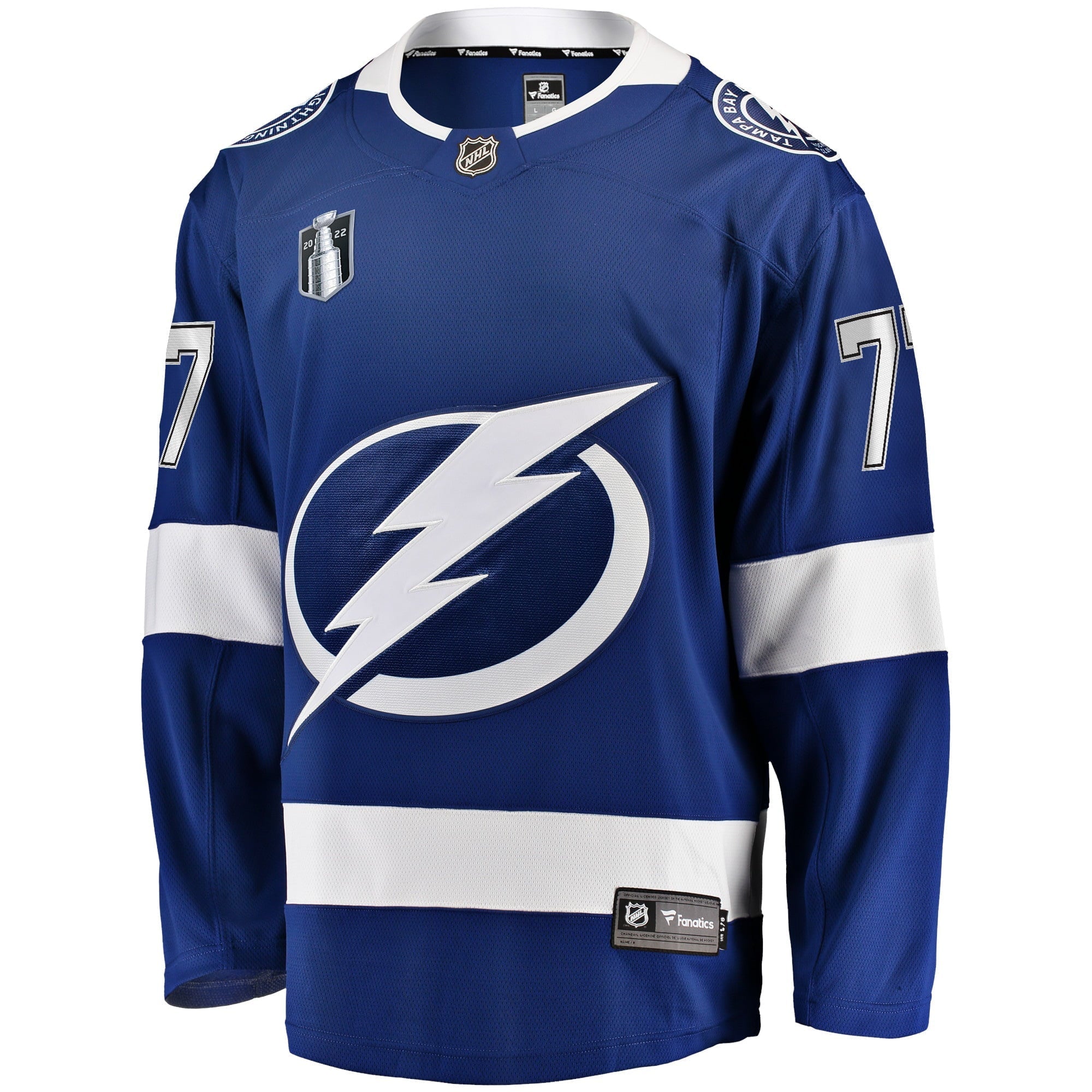 Men's Fanatics Branded Victor Hedman Blue Tampa Bay Lightning Home 2022 Stanley Cup Final Breakaway Player Jersey - vstockx