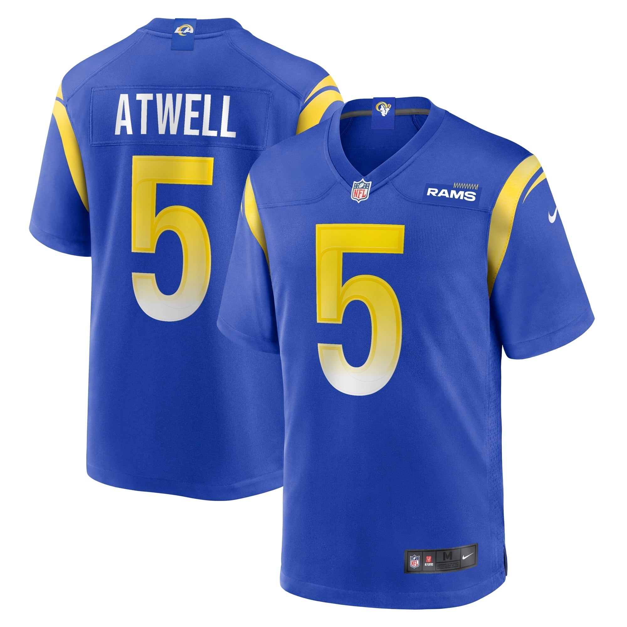 Men's Nike Tutu Atwell Royal Los Angeles Rams Home Game Jersey - vstockx