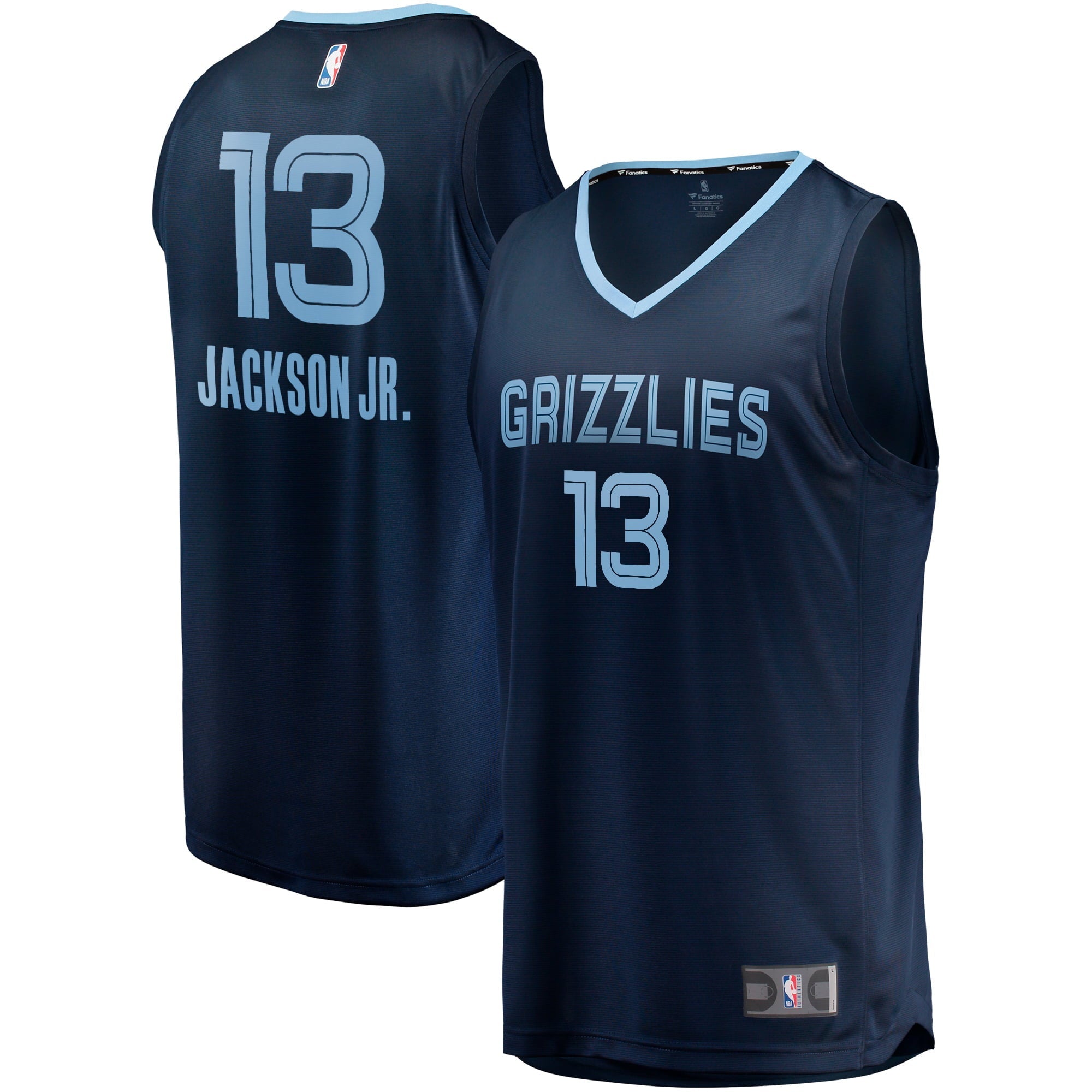 Men's Fanatics Branded Jaren Jackson Jr. Navy Memphis Grizzlies 2021/22 Fast Break Replica Jersey - Icon Edition - vstockx