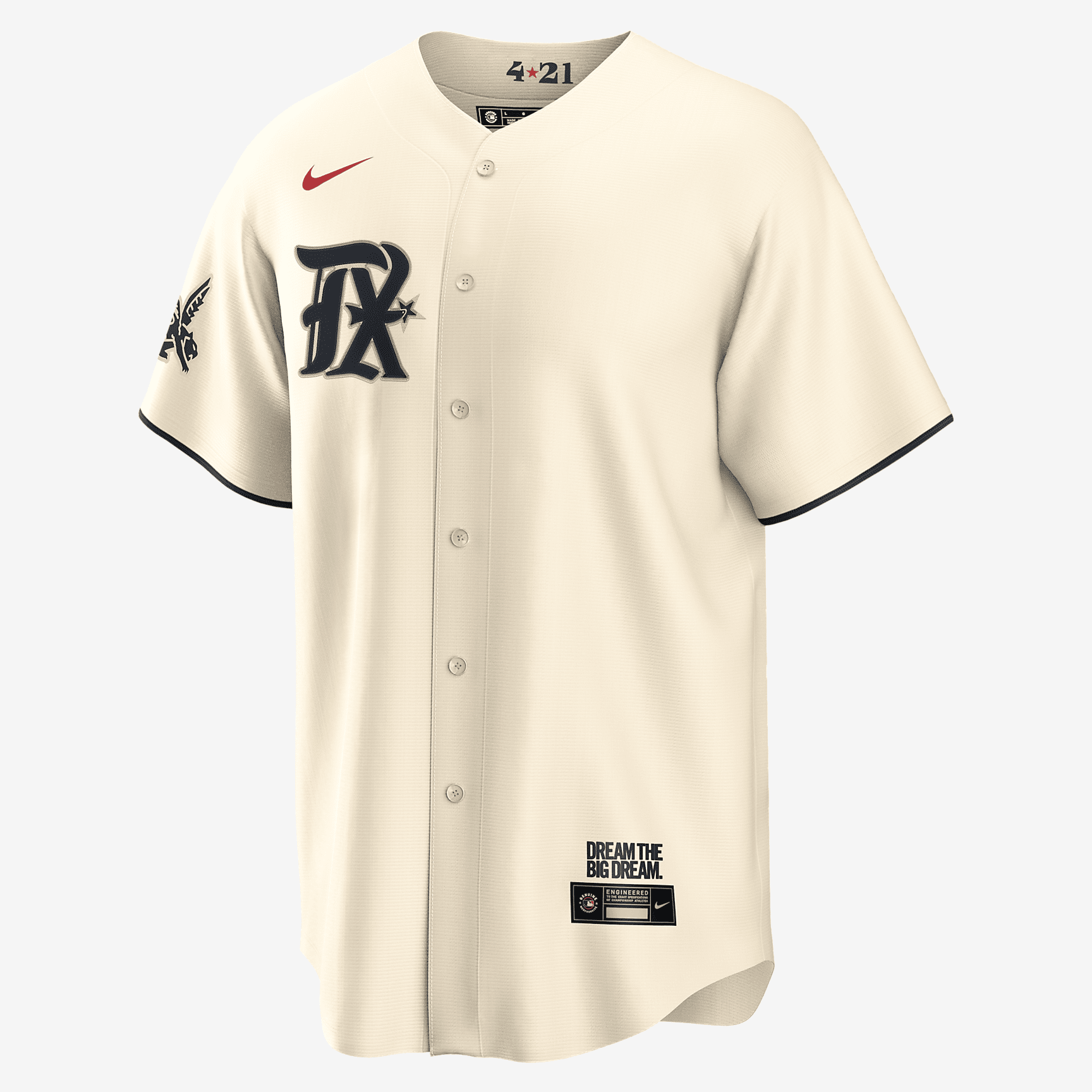 MLB Texas Rangers City Connect (Nolan Ryan) Men's Replica Baseball Jersey - Cream - vstockx