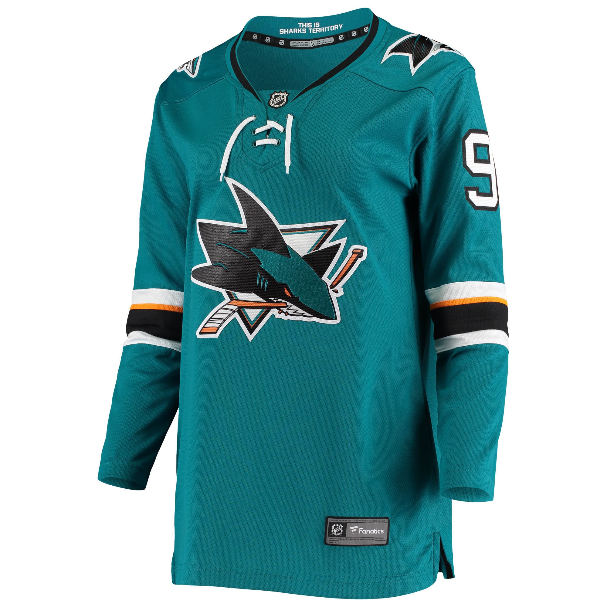 Evander Kane San Jose Sharks Fanatics Branded Women's Breakaway Home Player Jersey - Teal - vstockx