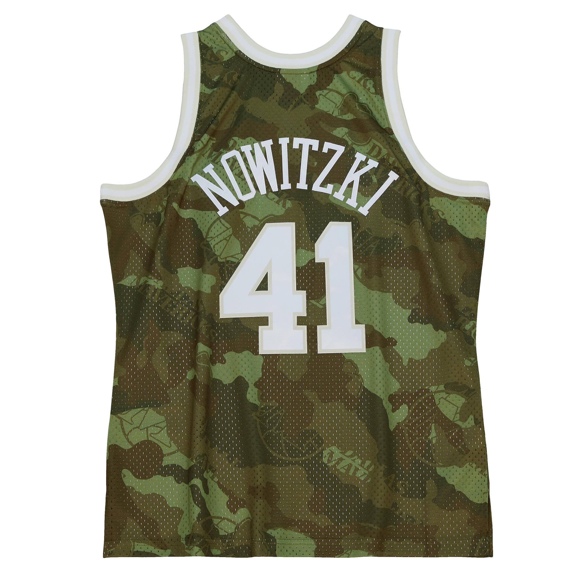 Dirk Nowitzki Dallas Mavericks Mitchell & Ness Hardwood Classics 1998/99 Ghost Green Swingman Jersey - Camo - vstockx
