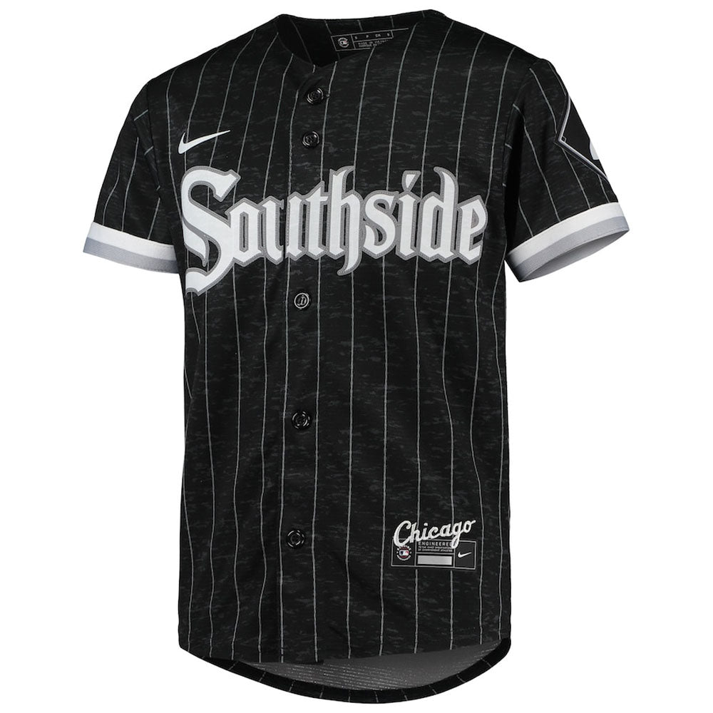 Youth Chicago White Sox Luis Robert City Connect Replica Jersey - Black - vstockx