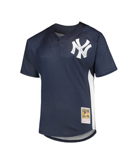 Men's Derek Jeter New York Yankees Mitchell & Ness Navy 2009 Authentic Batting Practice Jersey - vstockx
