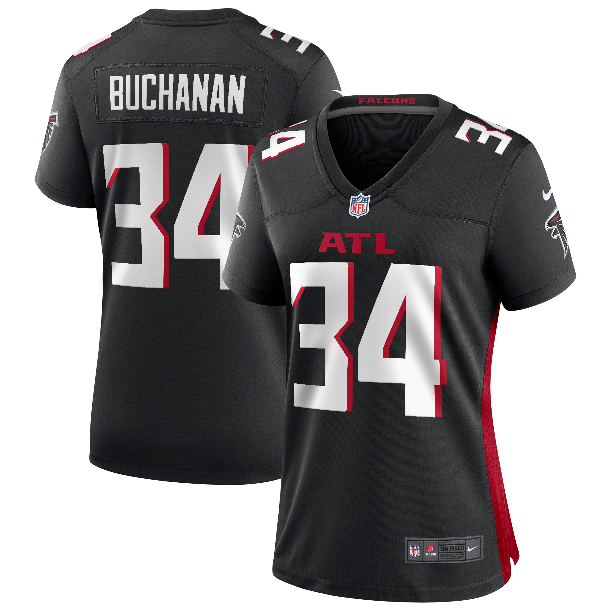 Ray Buchanan Atlanta Falcons Nike Women's Game Retired Player Jersey - Black - vstockx