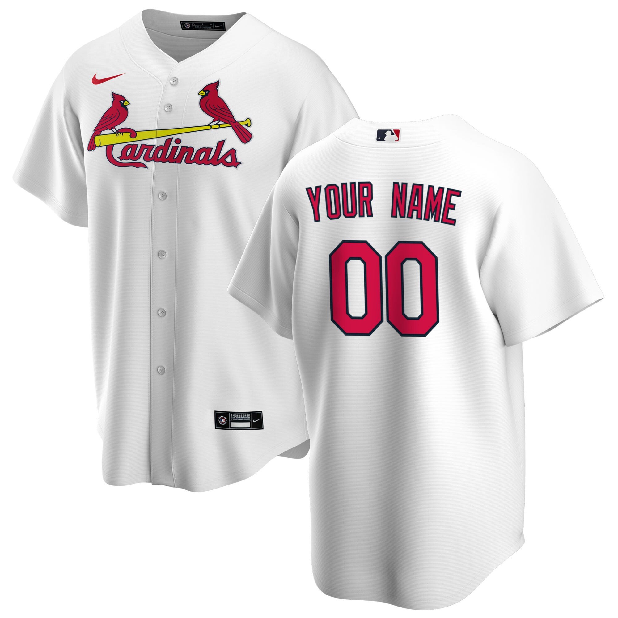St. Louis Cardinals Nike Home Replica Custom Jersey - White - vstockx