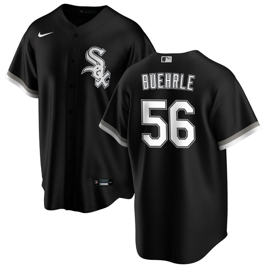 Men's Mark Buehrle Chicago White Sox Black Alternate Premium Stitch Replica Jersey - vstockx
