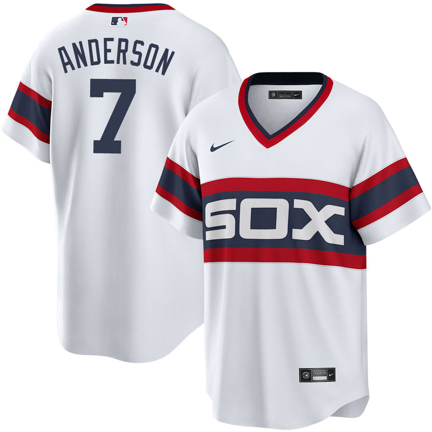 Men's Tim Anderson Chicago White Sox White Home Sunday Alternate Premium Stitch Replica Jersey - vstockx
