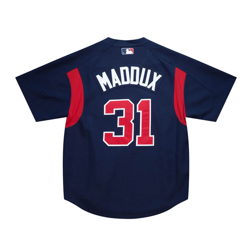Men's Atlanta Braves Greg Maddux 2003 Mitchell & Ness Navy Cooperstown Batting Practice Jersey - vstockx