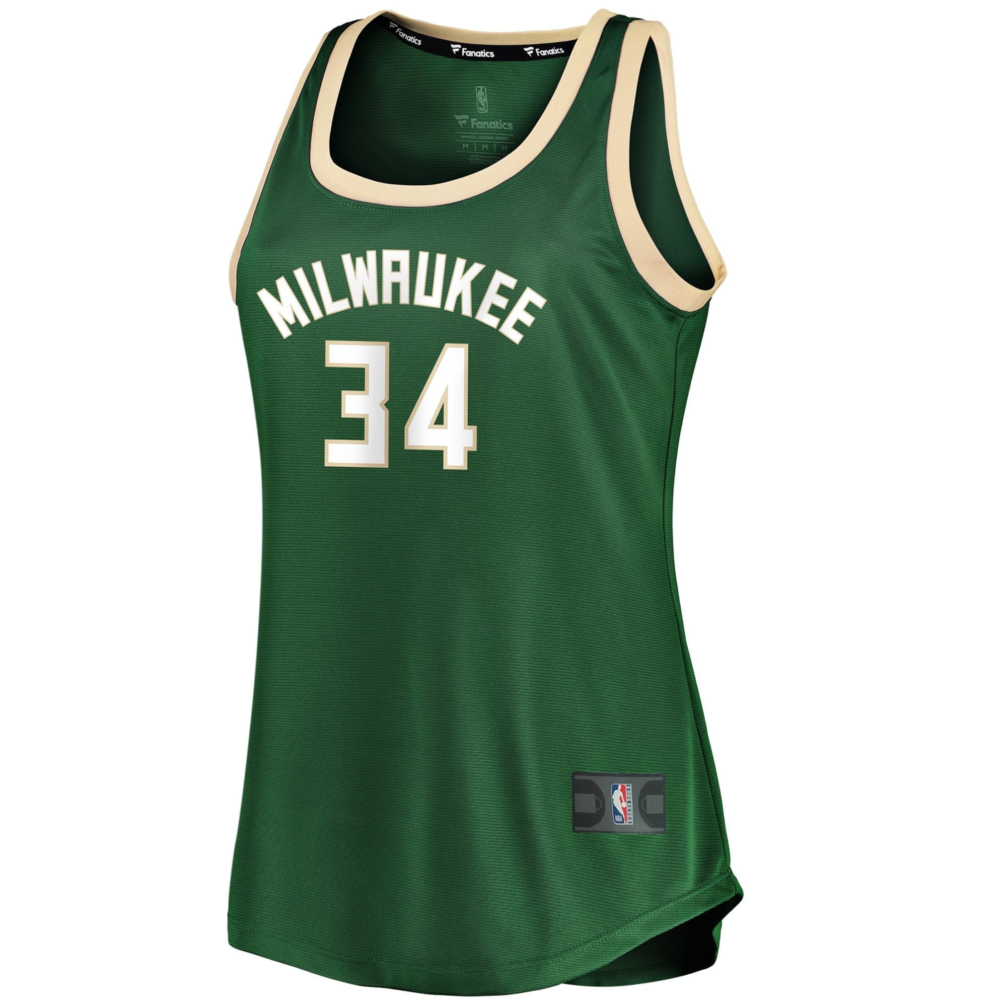 Women's Fanatics Branded Giannis Antetokounmpo Hunter Green Milwaukee Bucks Fast Break Tank Jersey - Icon Edition - vstockx