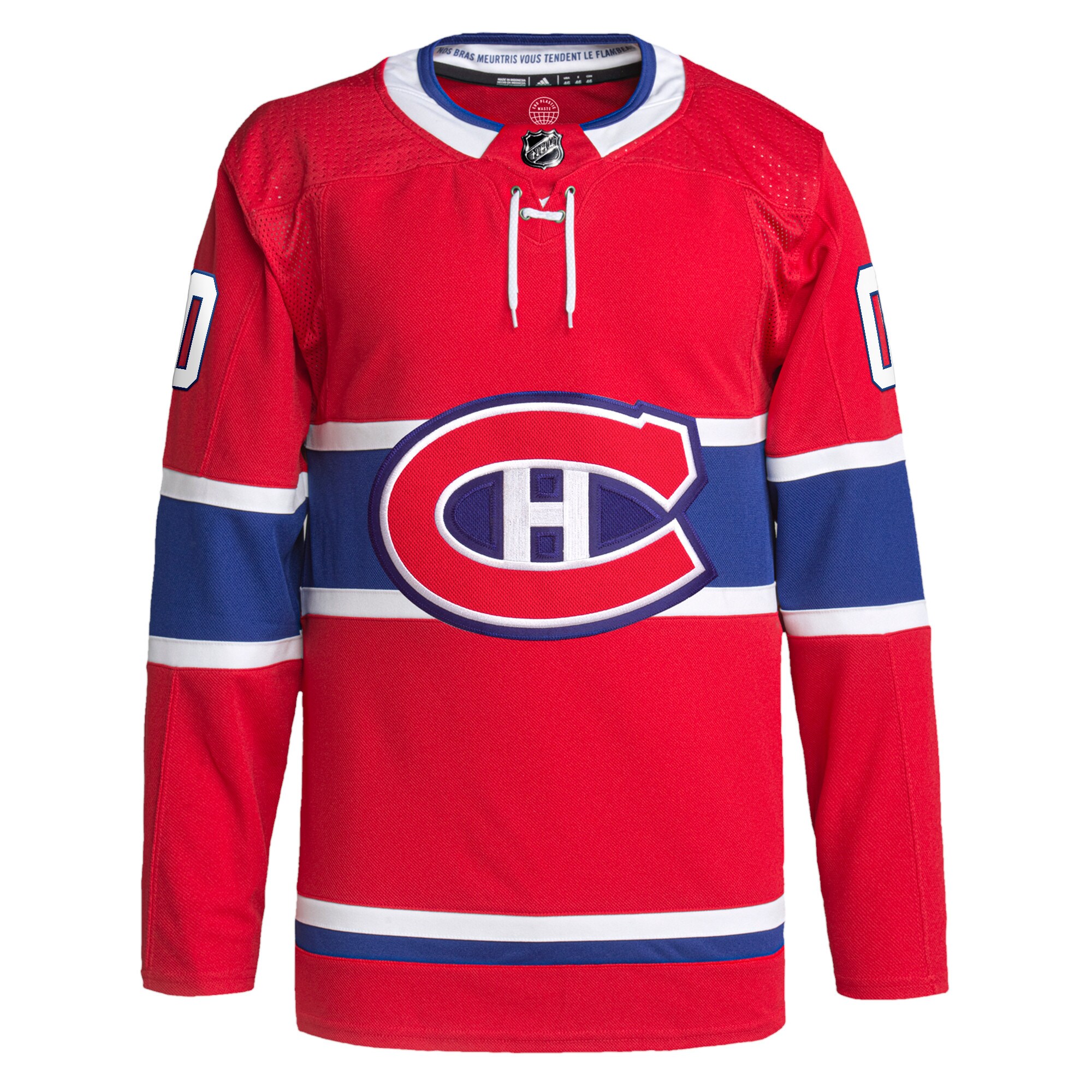 Montreal Canadiens adidas Home Primegreen Authentic Pro Custom Jersey - Red - vstockx