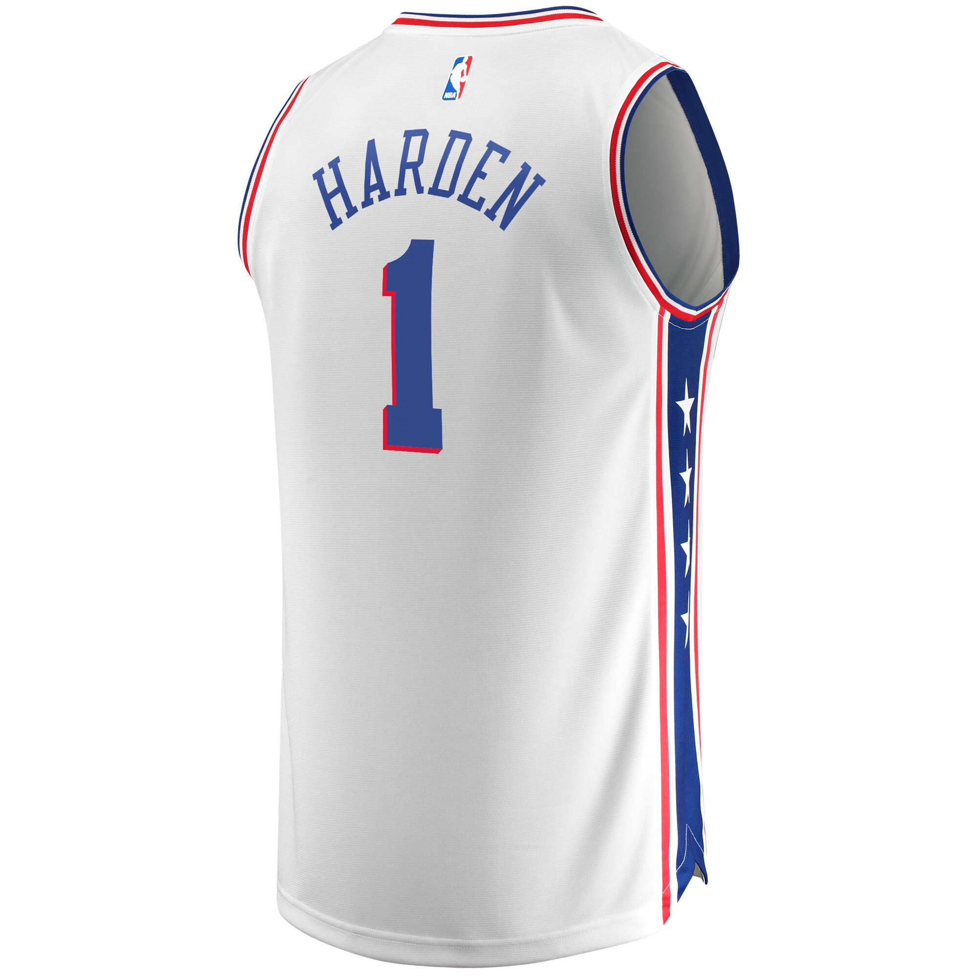 James Harden Philadelphia 76ers Fanatics Branded Fast Break Replica Jersey - Association Edition - White - vstockx