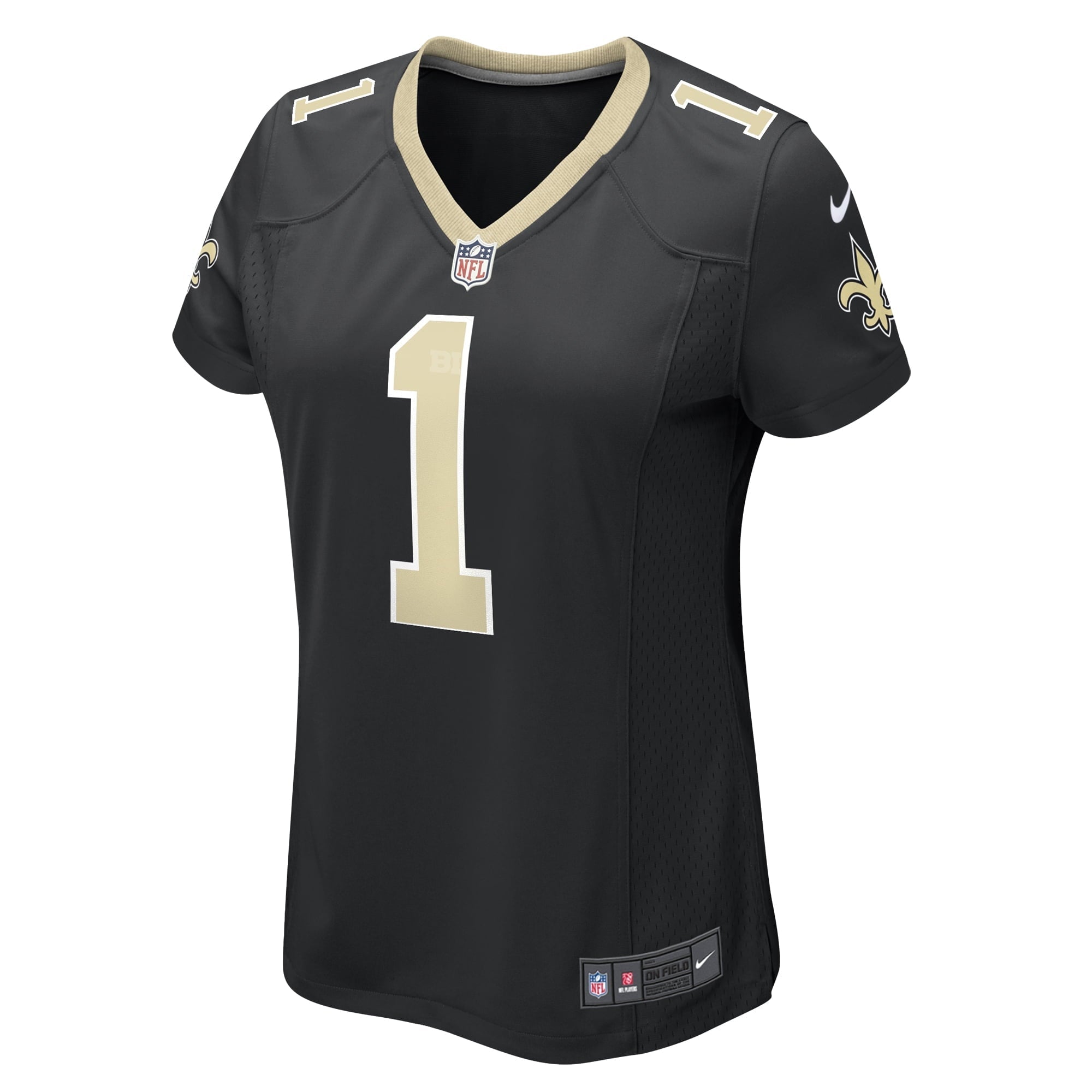 Women's Nike Number 1 Mom Black New Orleans Saints Game Jersey - vstockx
