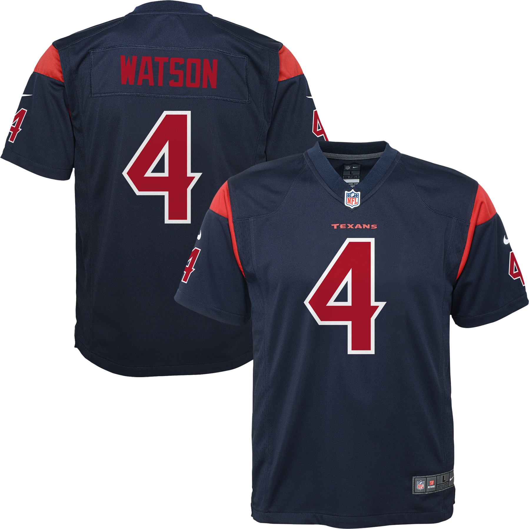 Deshaun Watson Houston Texans Nike Youth Color Rush Player Game Jersey - Navy - vstockx