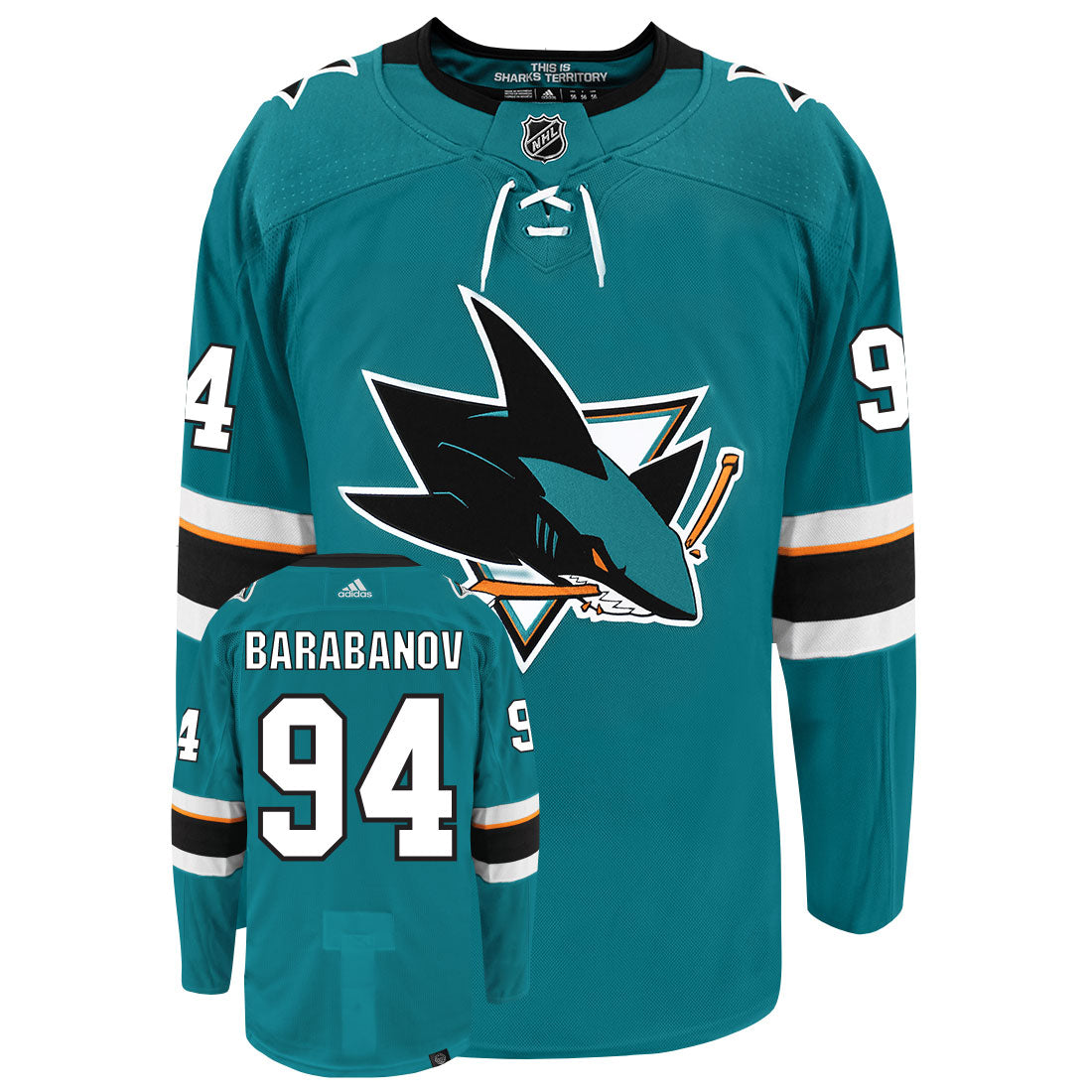 Alexander Barabanov San Jose Sharks Adidas Primegreen Authentic NHL Hockey Jersey - vstockx