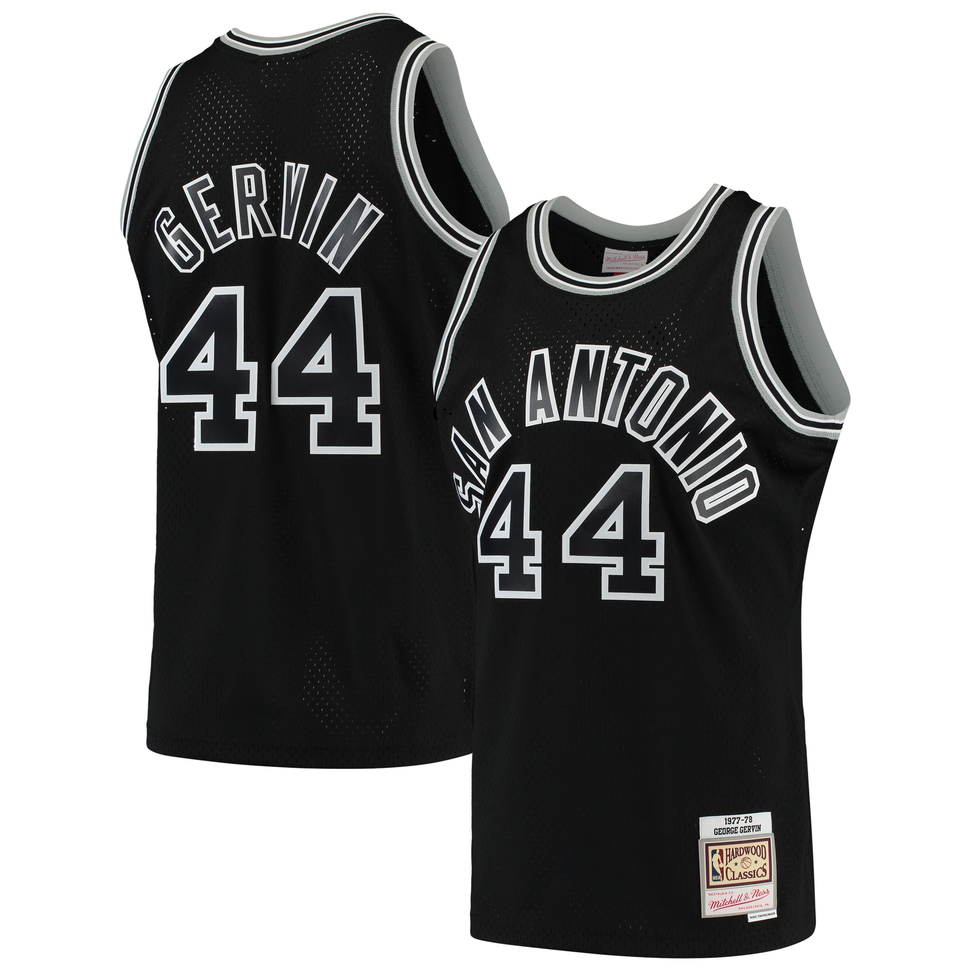 George Gervin San Antonio Spurs Mitchell & Ness Hardwood Classics Swingman Jersey - Black - vstockx