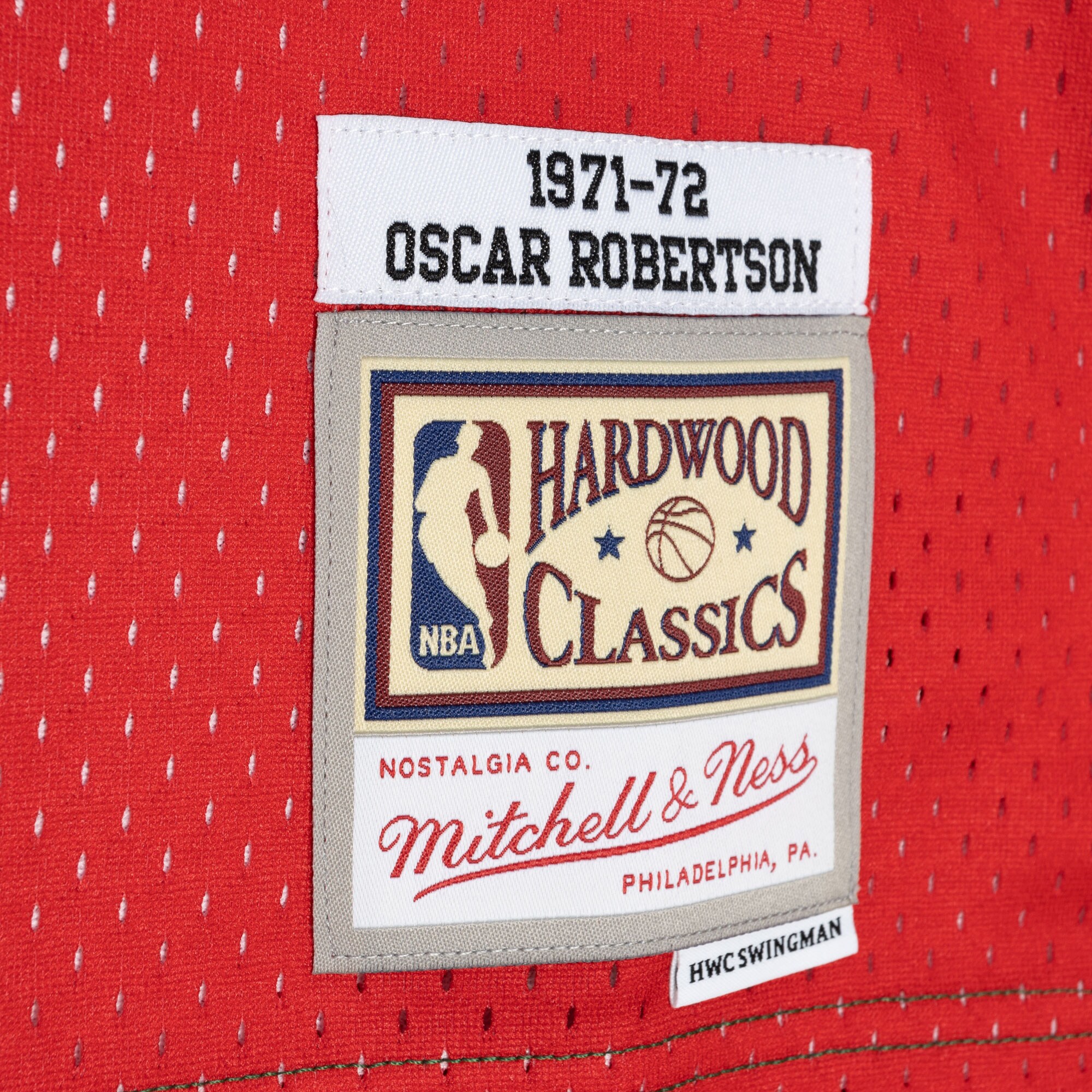 Oscar Robertson Milwaukee Bucks Mitchell & Ness Hardwood Classics 1971/72 Split Swingman Jersey - Green/Red - vstockx