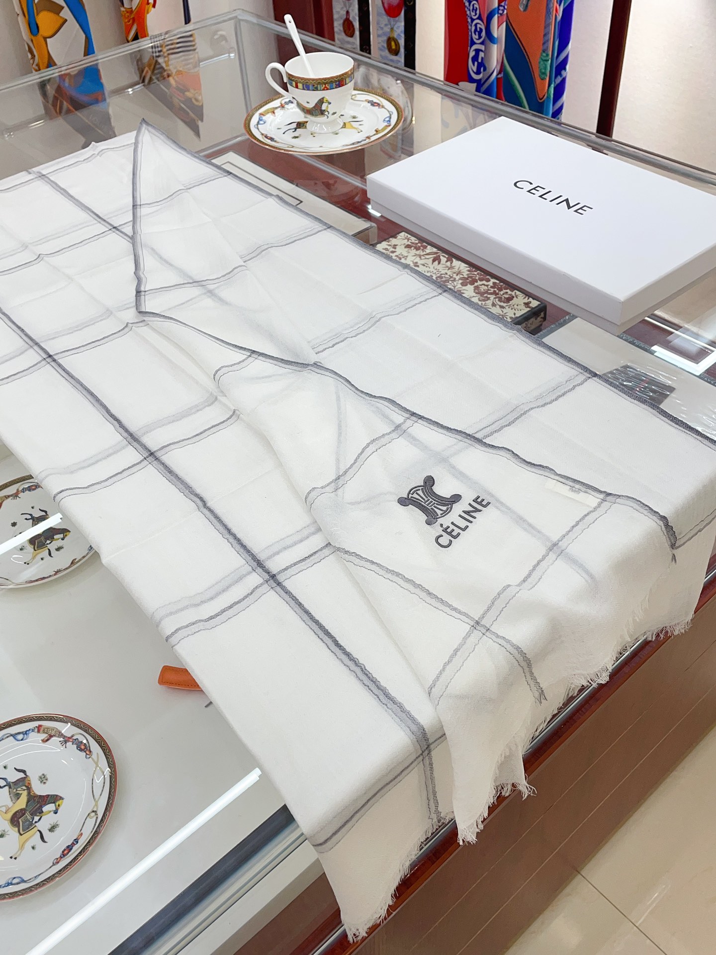 Streetwear Scarf CELINE 328847 SIZE:80*200cm - vstockx