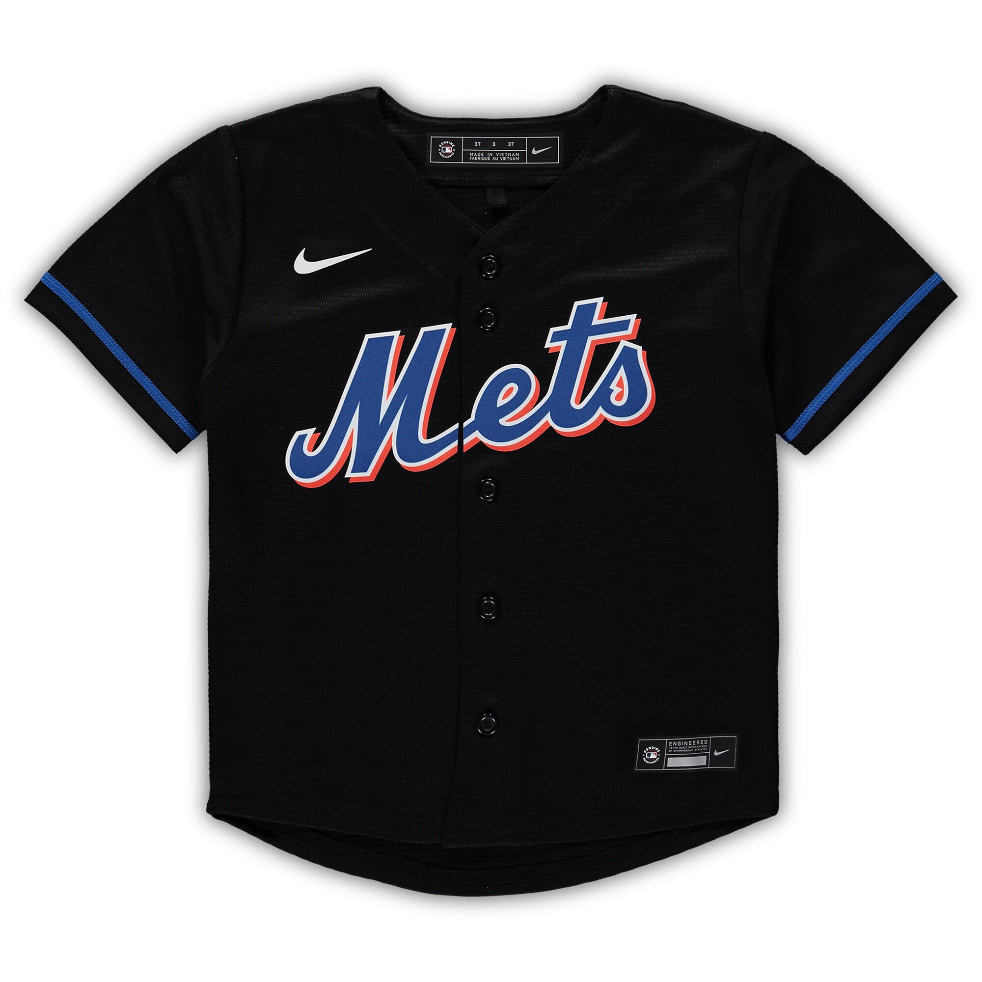 New York Mets Nike Toddler Alternate Replica Team Jersey - Black - vstockx