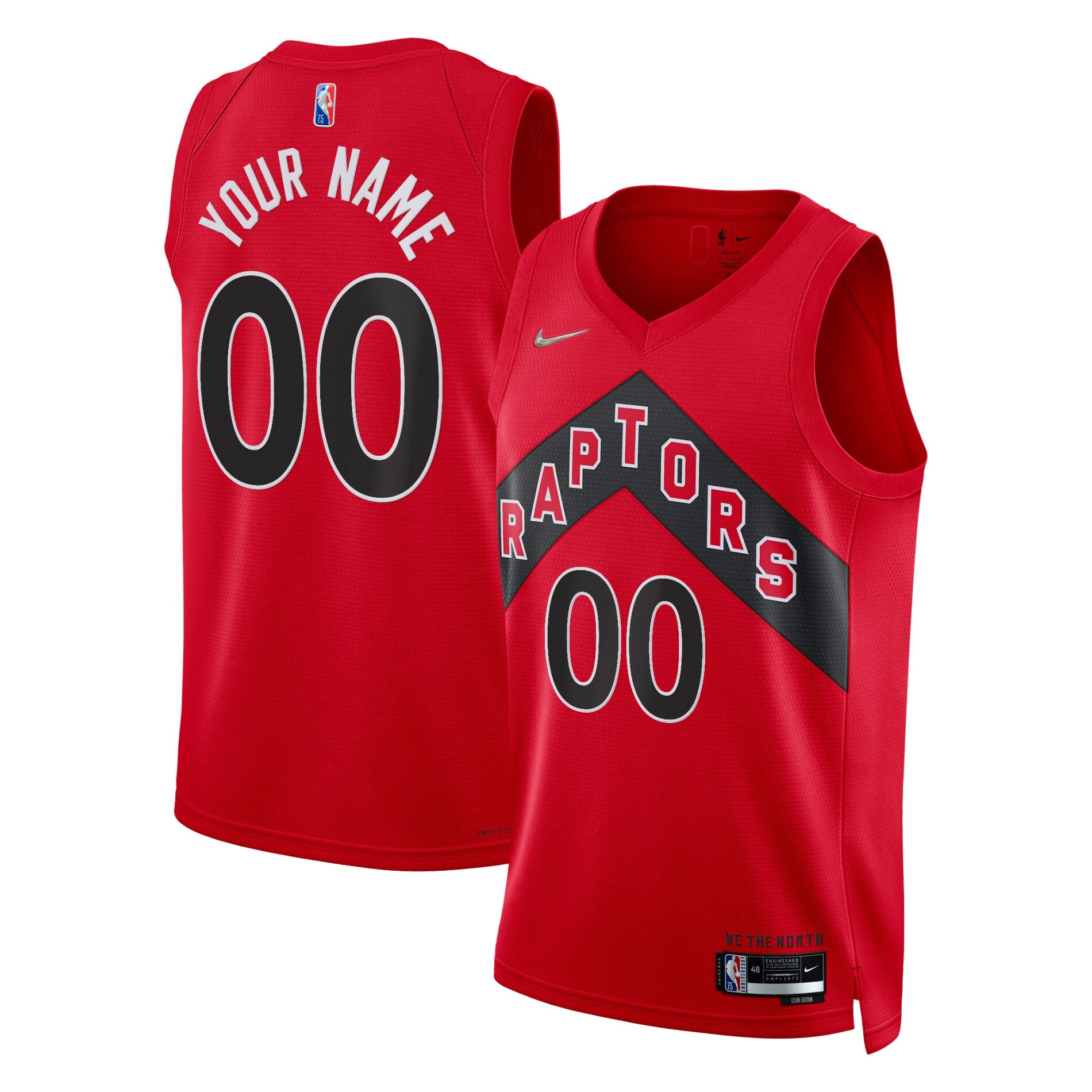 Toronto Raptors Nike 2021/22 Diamond Swingman Custom Jersey - Icon Edition - Red - vstockx