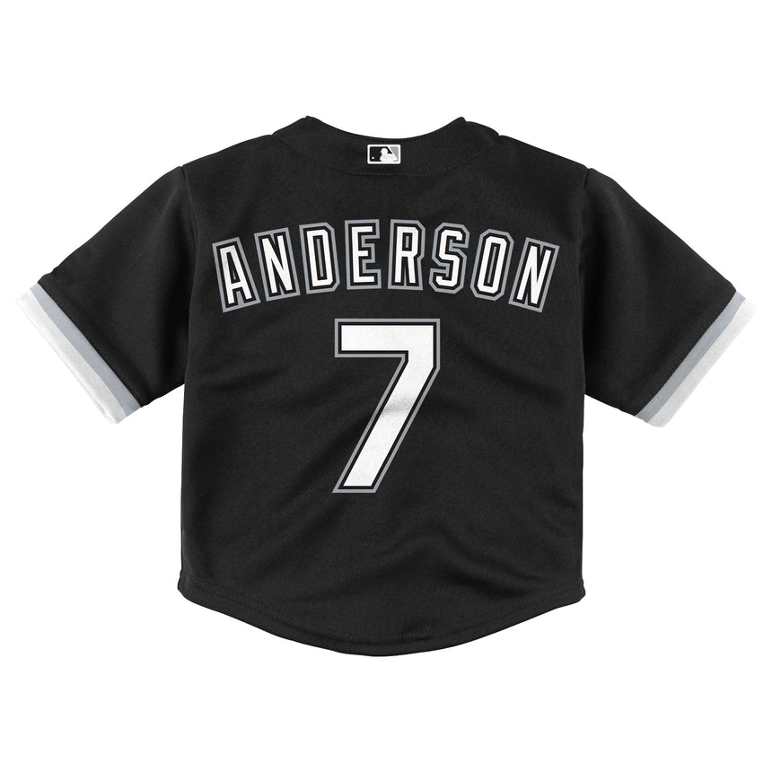 Infant Tim Anderson Chicago White Sox Home Black Replica Team Jersey - vstockx