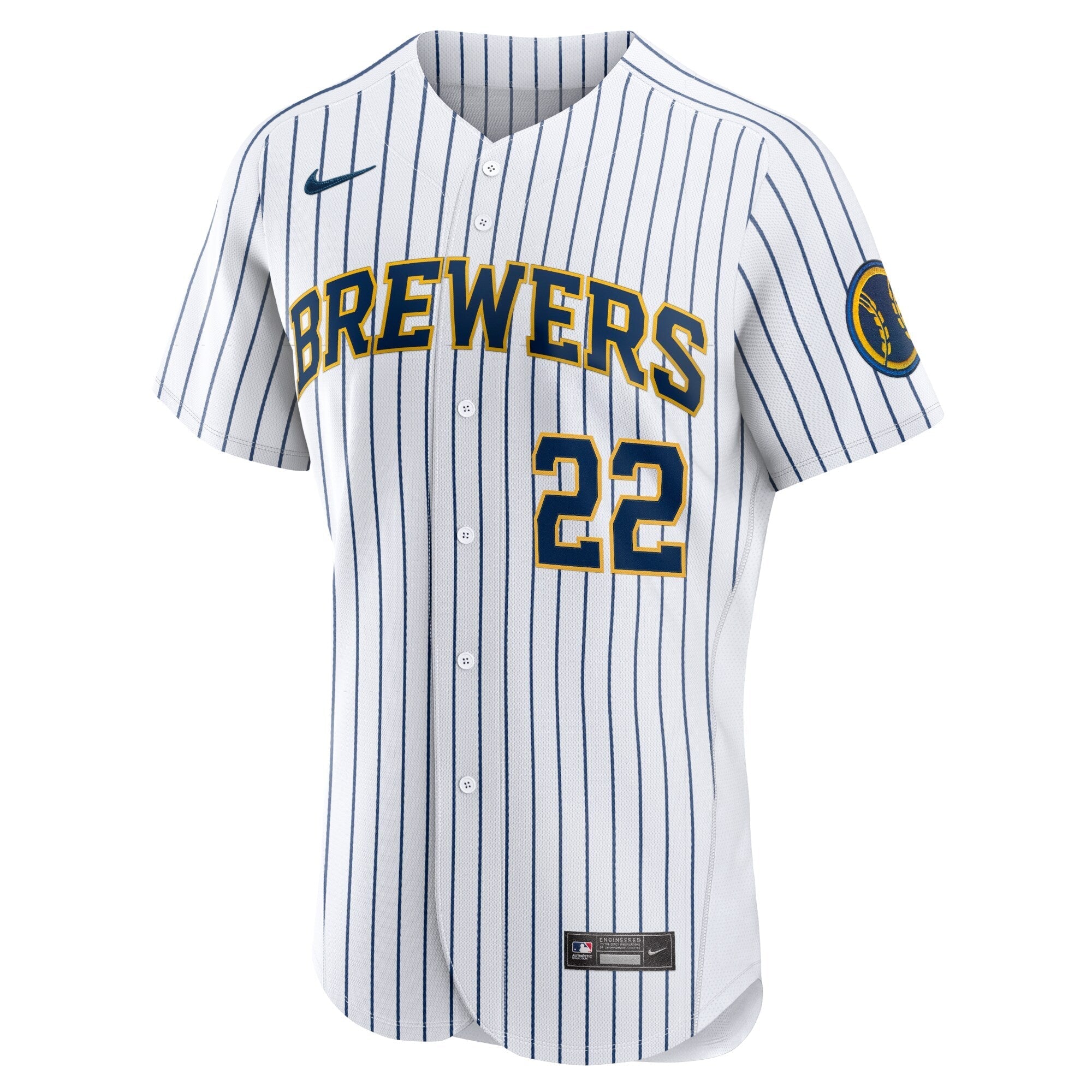 Men's Nike Christian Yelich White Milwaukee Brewers Team Alternate Authentic Player Jersey - vstockx