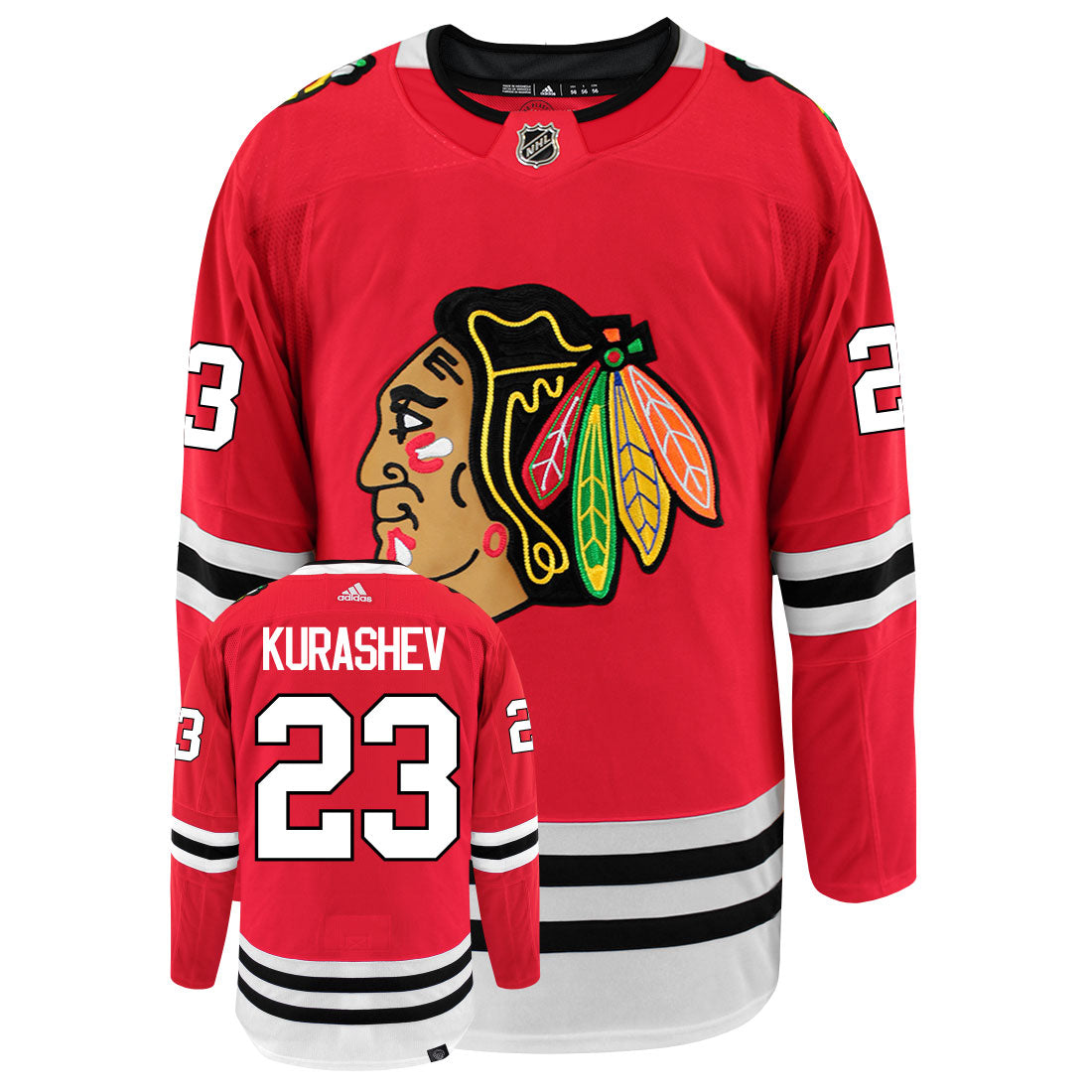 Philipp Kurashev Chicago Blackhawks Adidas Primegreen Authentic NHL Hockey Jersey - vstockx