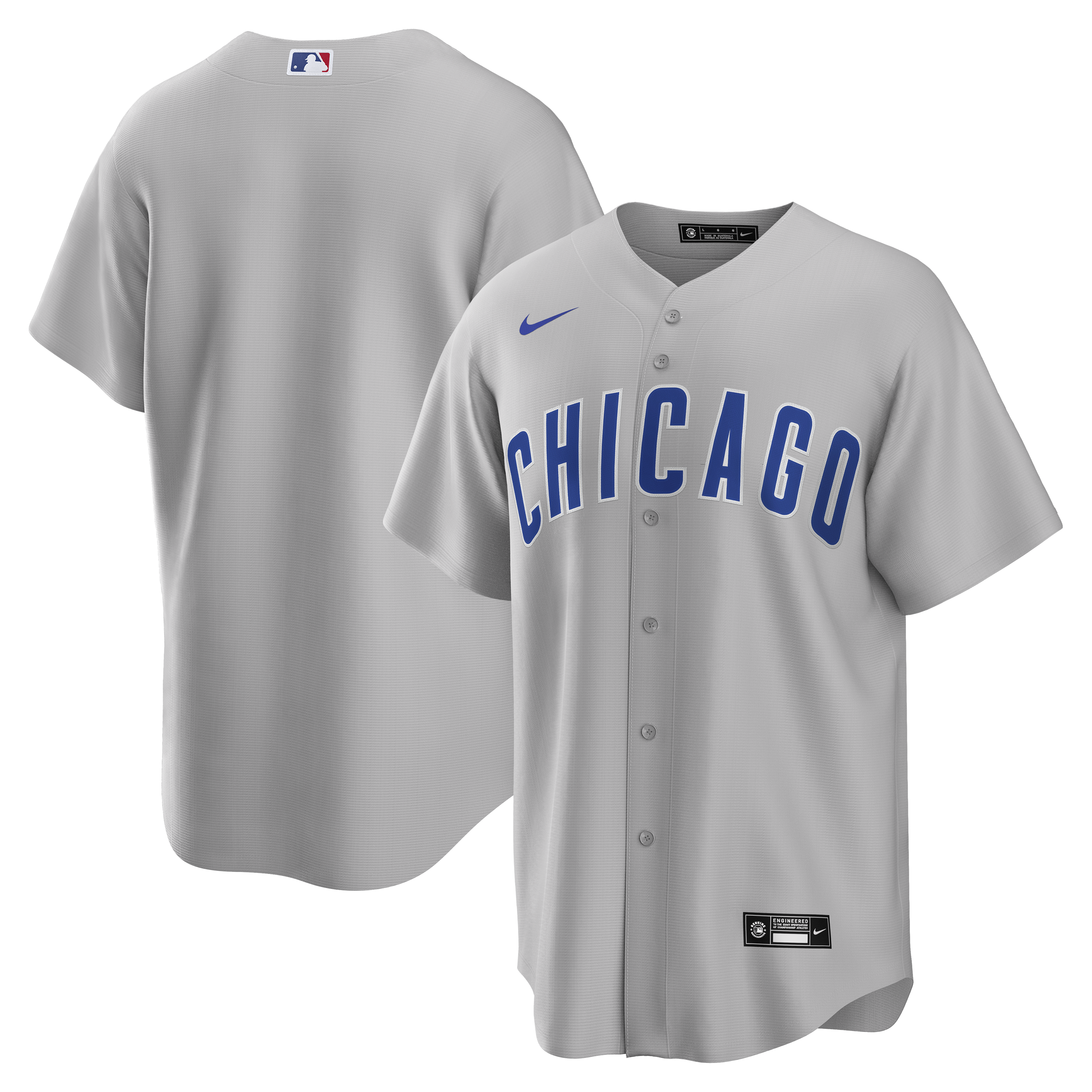 Chicago Cubs Nike Men's Gray Replica Road Jersey - vstockx
