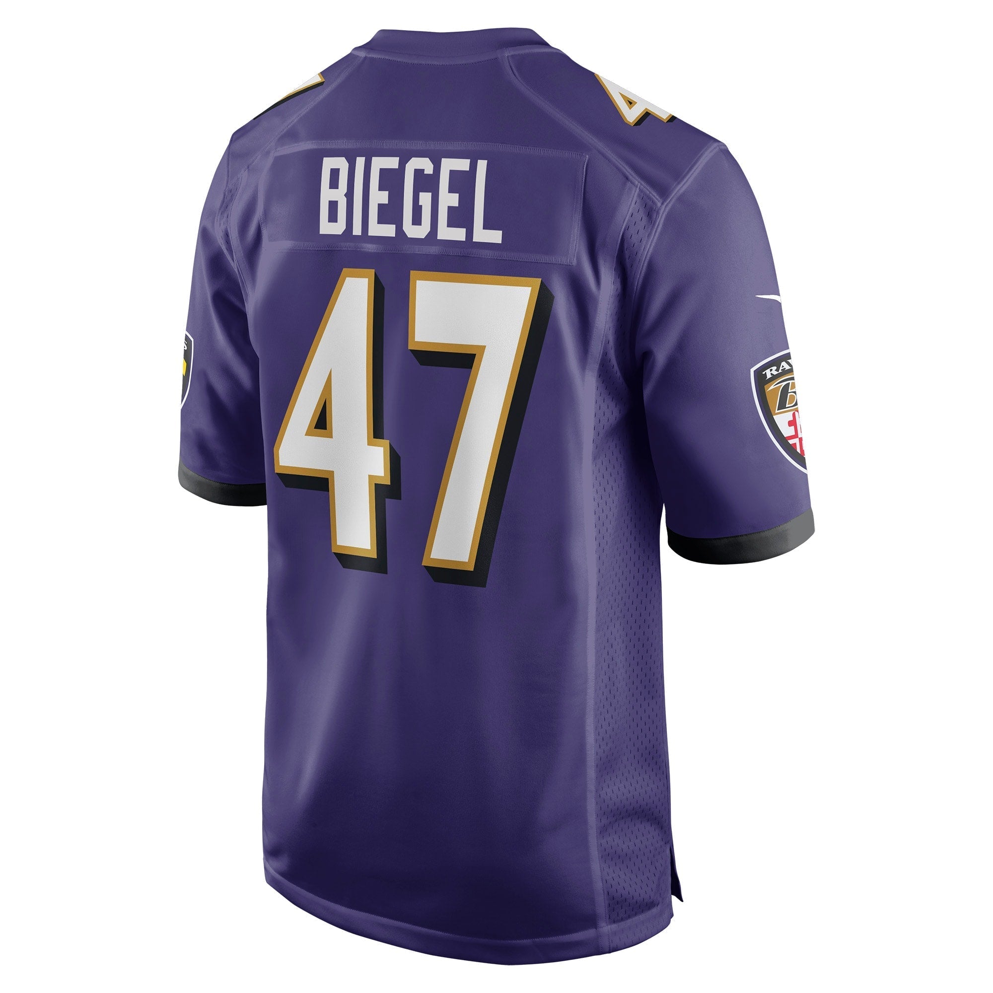 Men's Nike Vince Biegel Purple Baltimore Ravens Player Game Jersey - vstockx