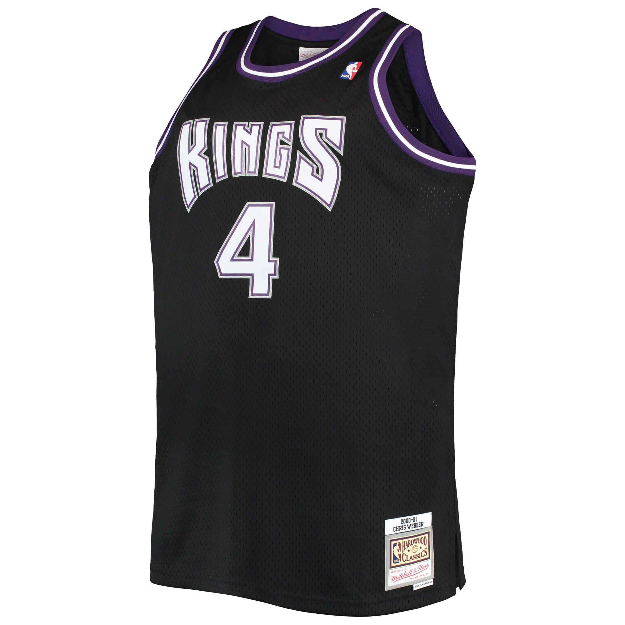 Chris Webber Sacramento Kings Mitchell & Ness Big & Tall 2000-01 Hardwood Classics Swingman Jersey - Black - vstockx