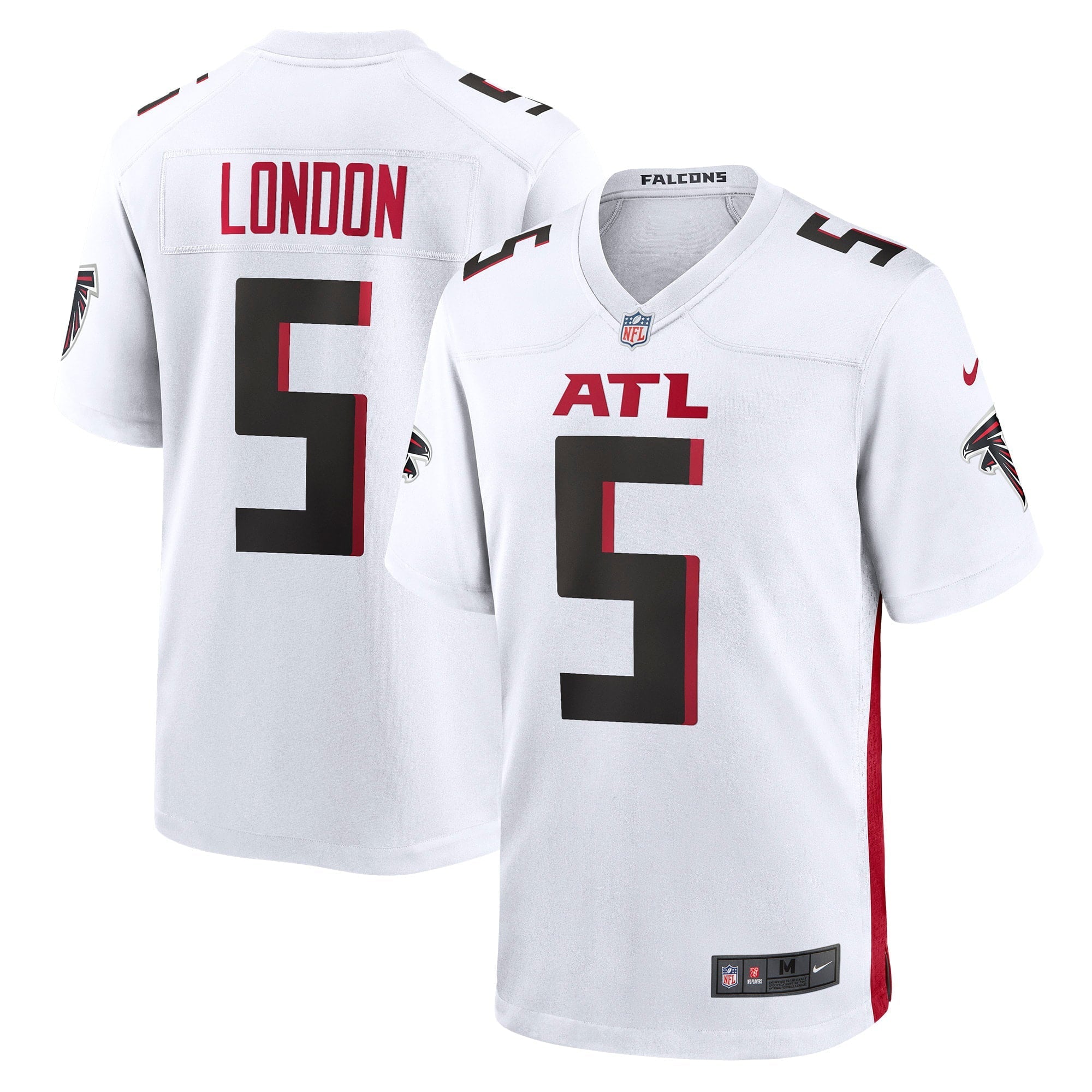 Men's Nike Drake London White Atlanta Falcons Away Game Player Jersey - vstockx