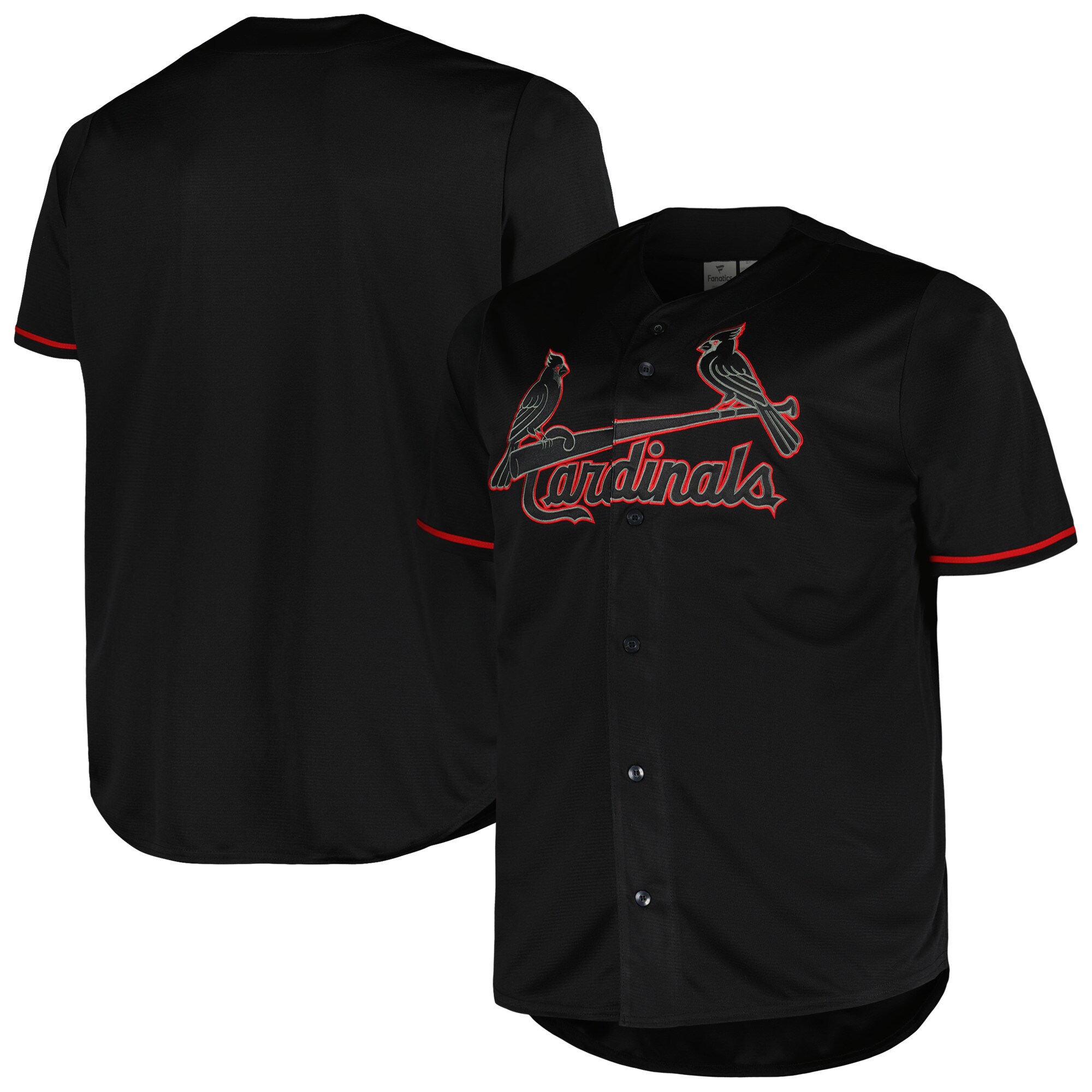 St. Louis Cardinals Profile Big & Tall Blackout Replica Jersey - vstockx